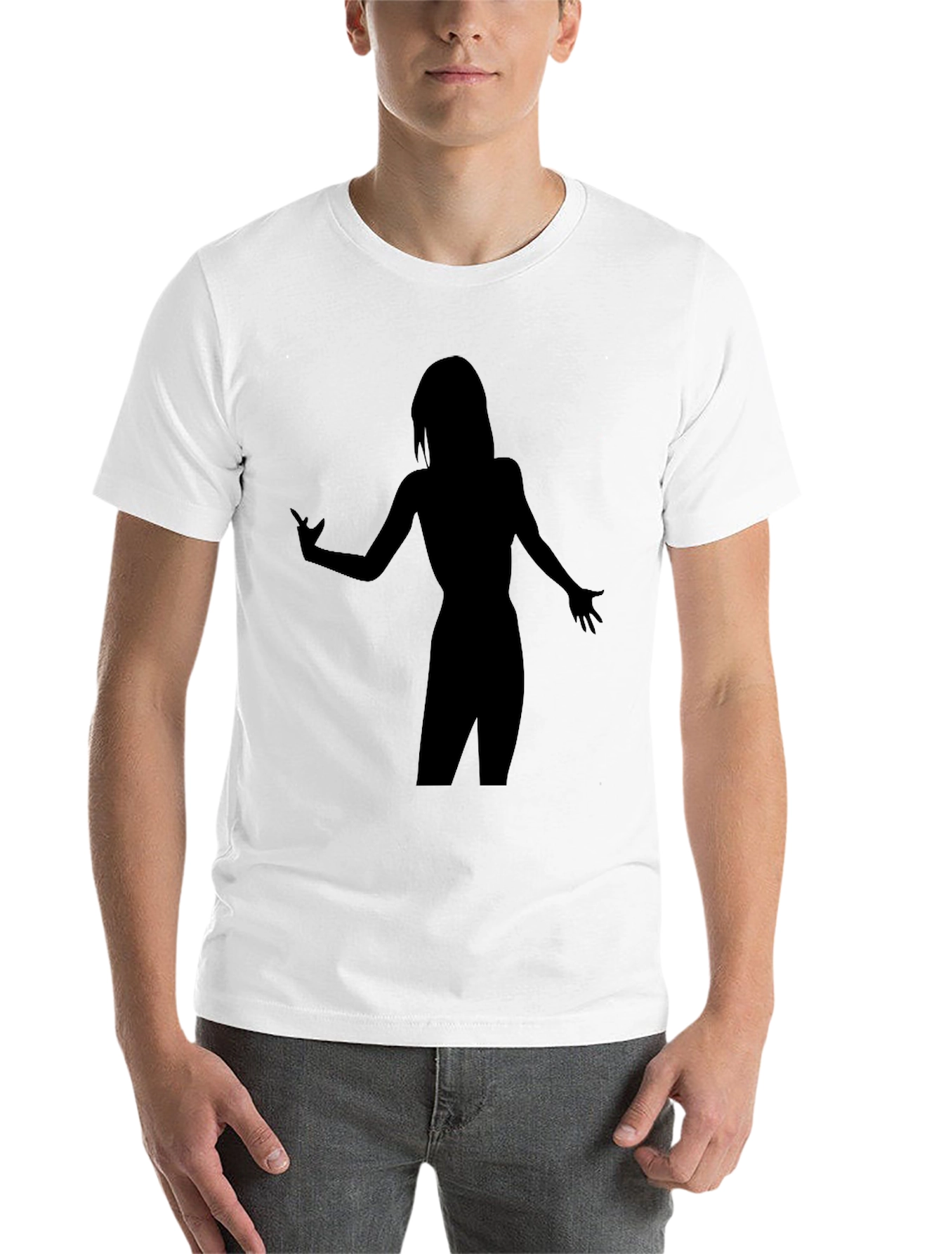 Black Silhouette Graphic T-Shirt - Stylish Black Tee view 14