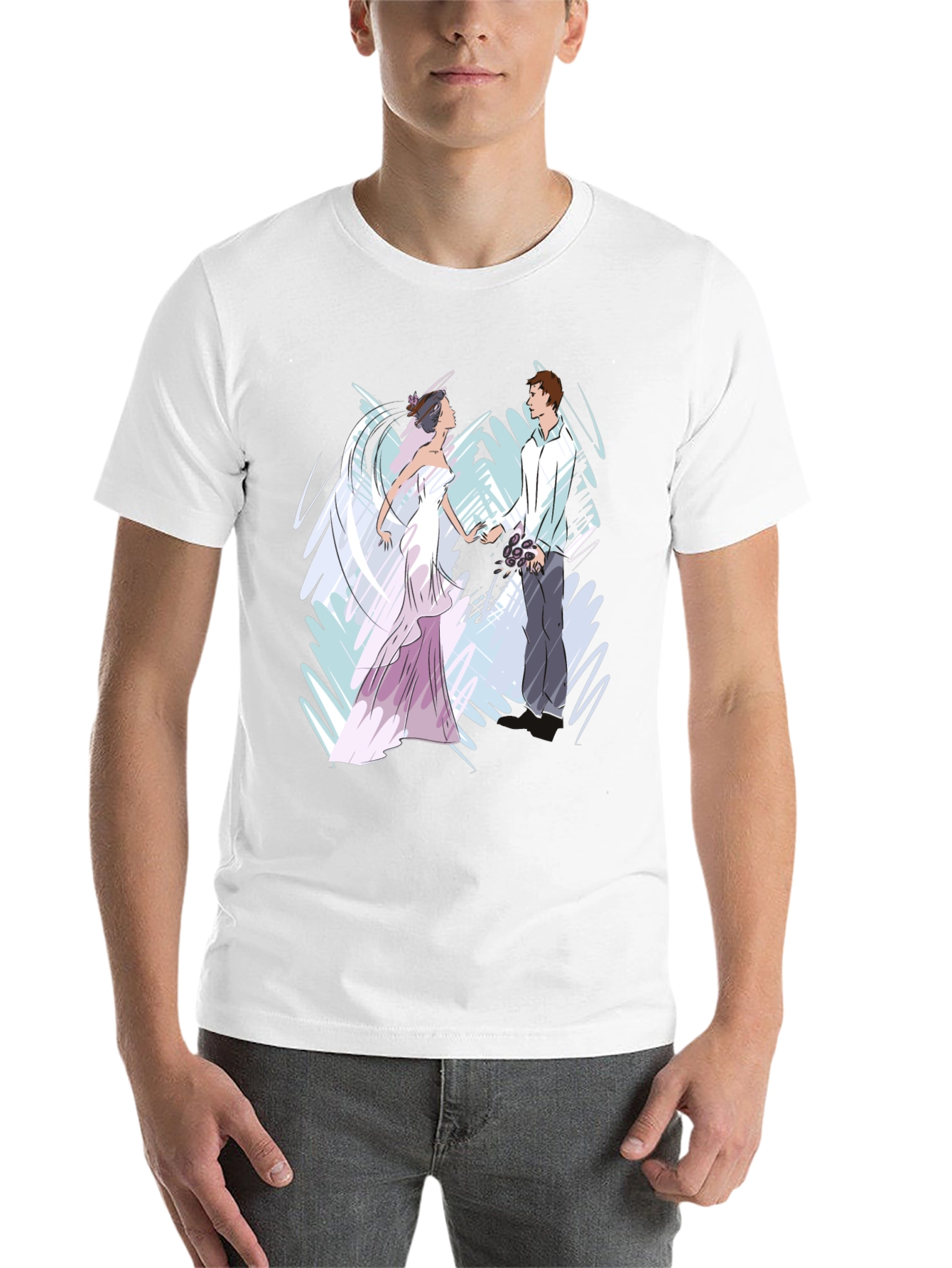 Black Bride & Groom Graphic T-Shirt - Black view 14