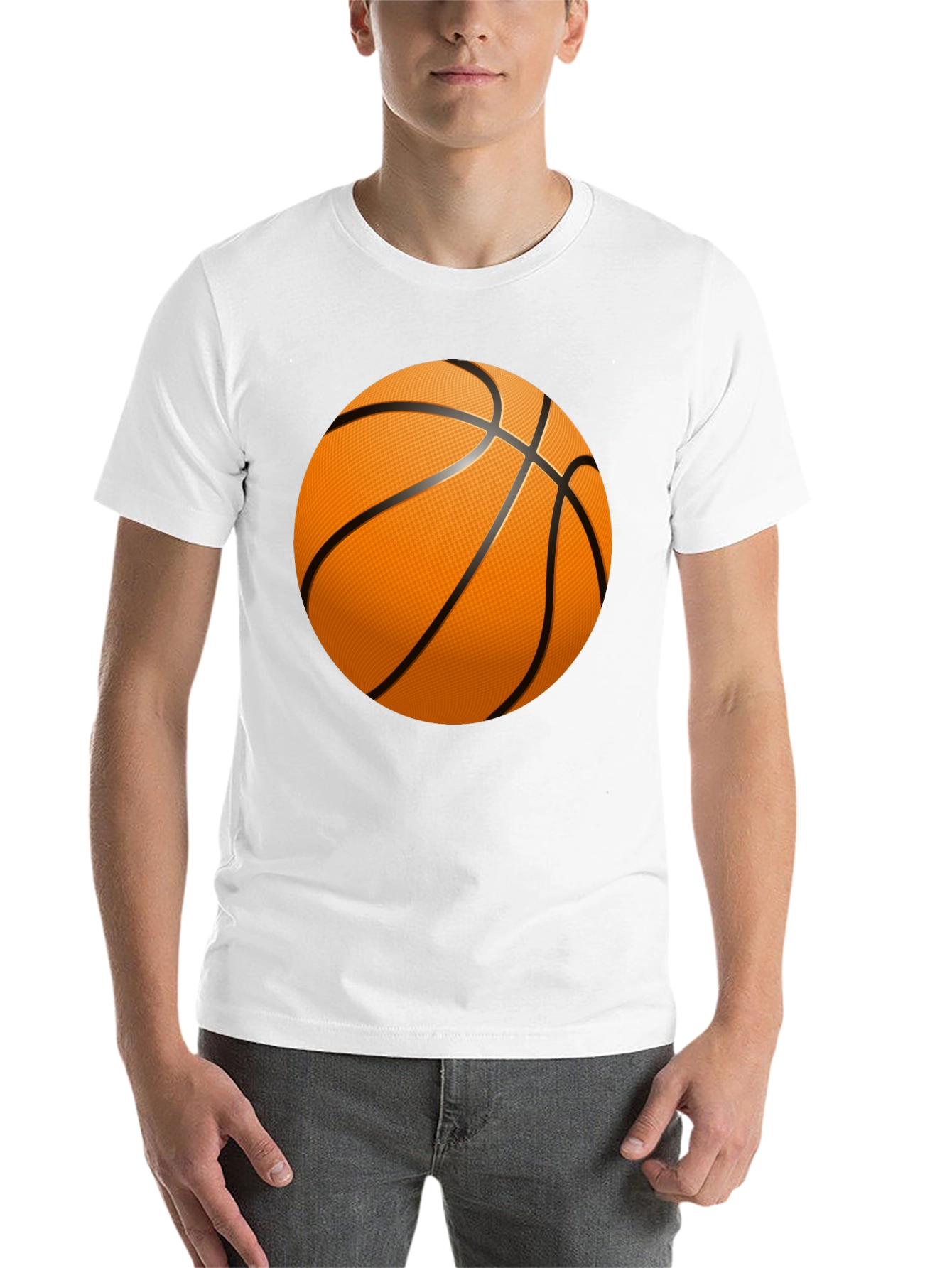 Black Basketball Graphic T-Shirt - Black Cotton Tee view 14