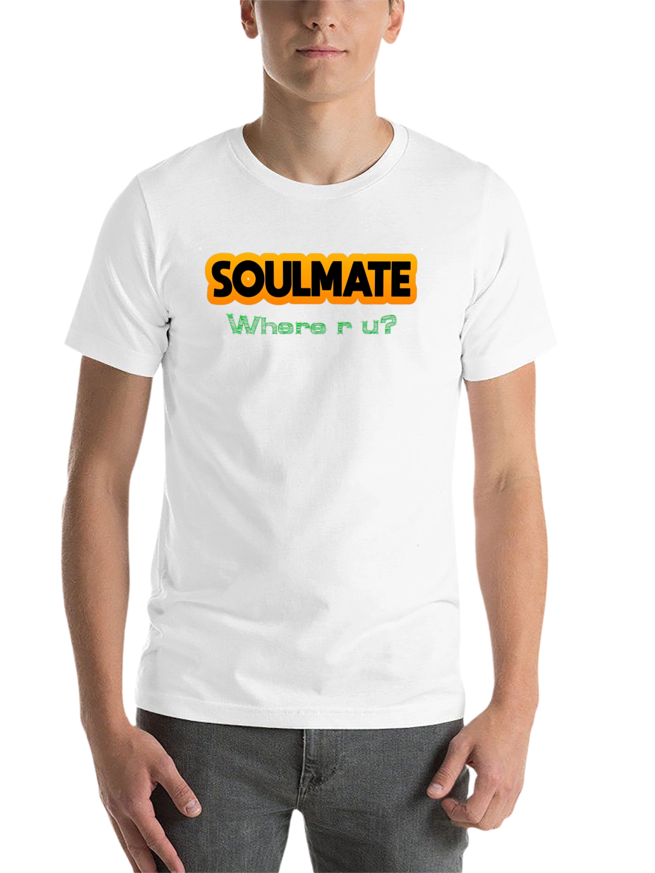 Black Soulmate Where R U? Graphic T-Shirt - Black view 14