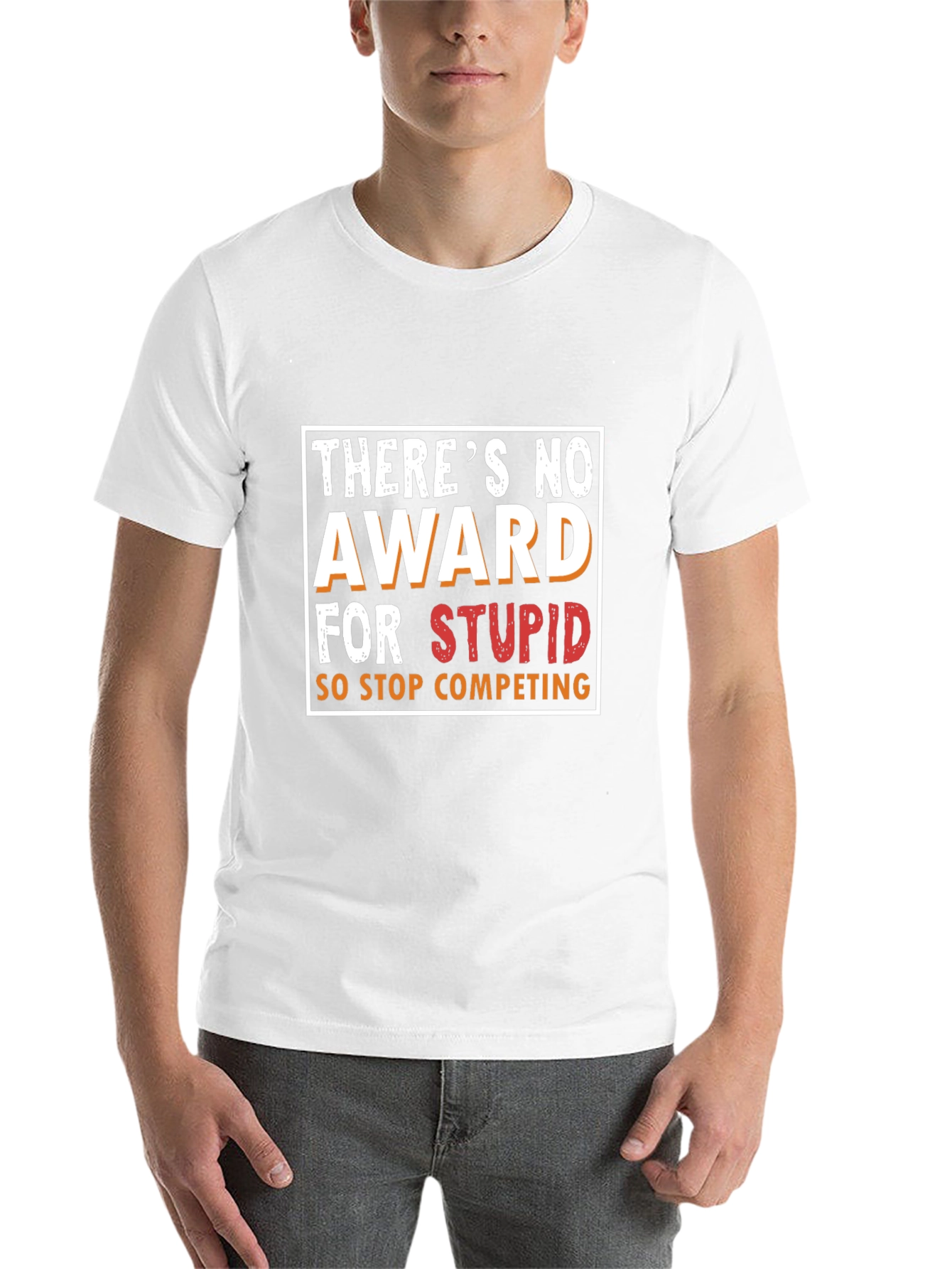 Black Funny Graphic Tee - There's No Award For Stupid! view 14