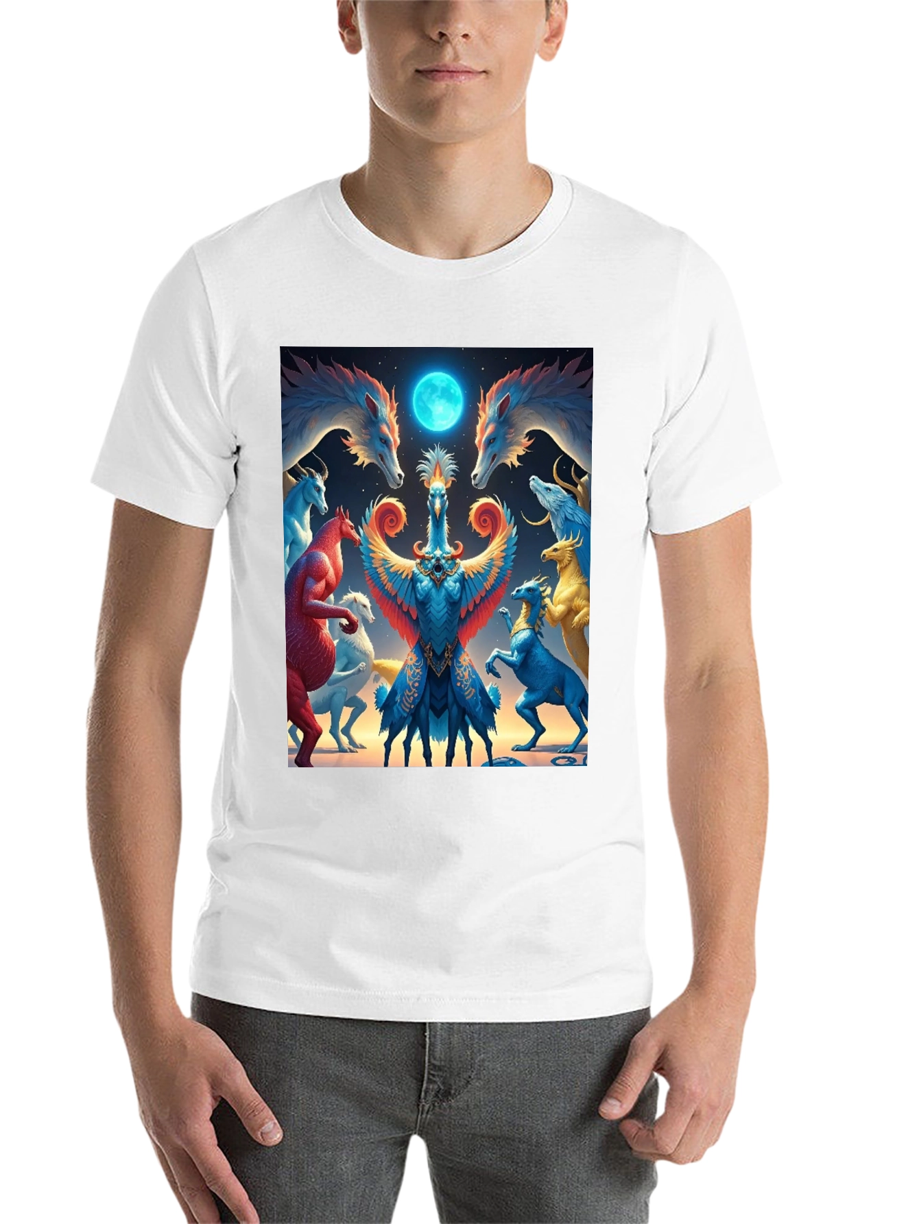 Black Mystical Creatures Graphic Tee - Unique Design view 14