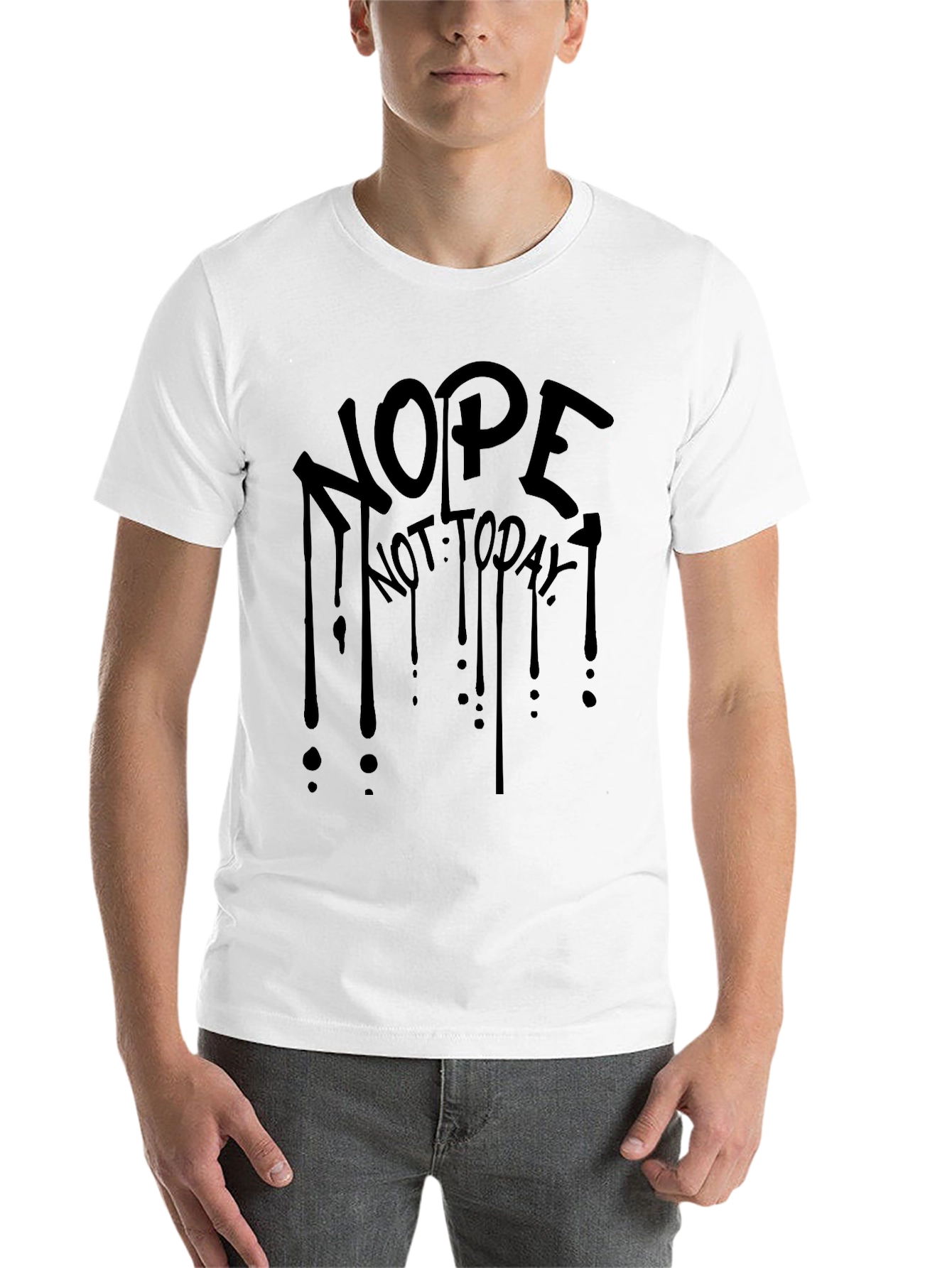 Black Nope Not Today Black Graphic Tee view 14