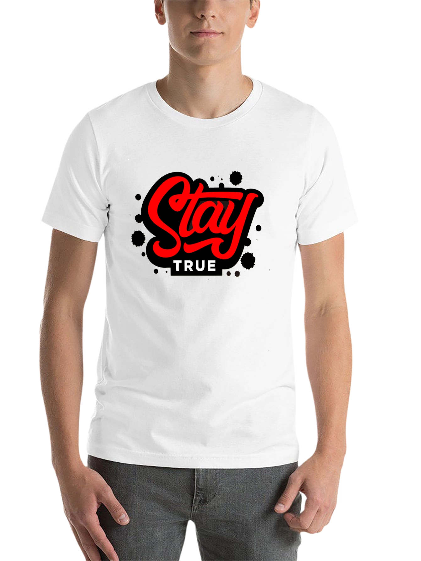 Black Stay True Black Graphic Tee view 14