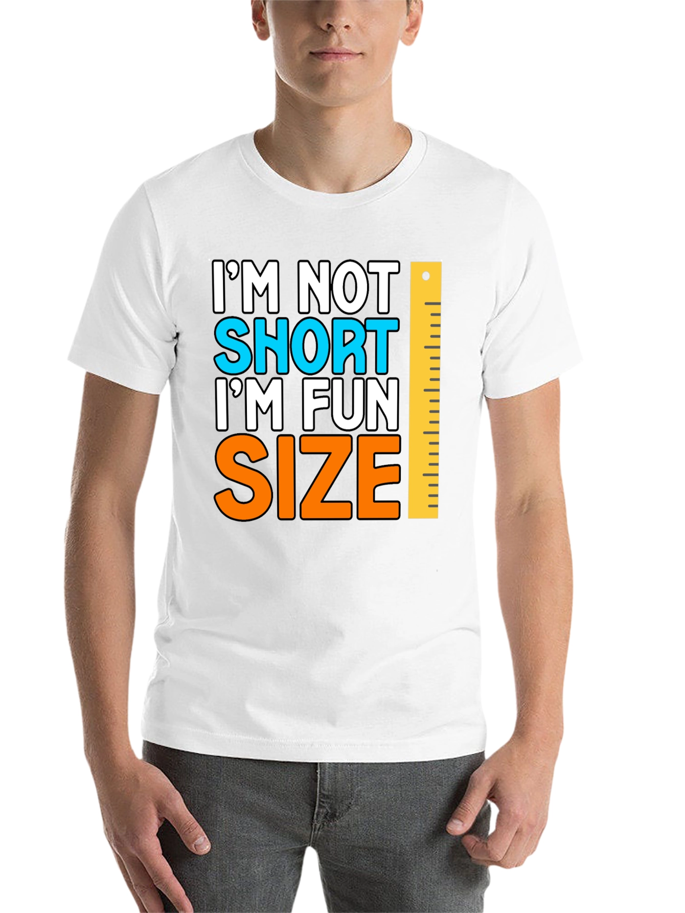 Black Fun Size T-Shirt - Humorous Short Joke view 14