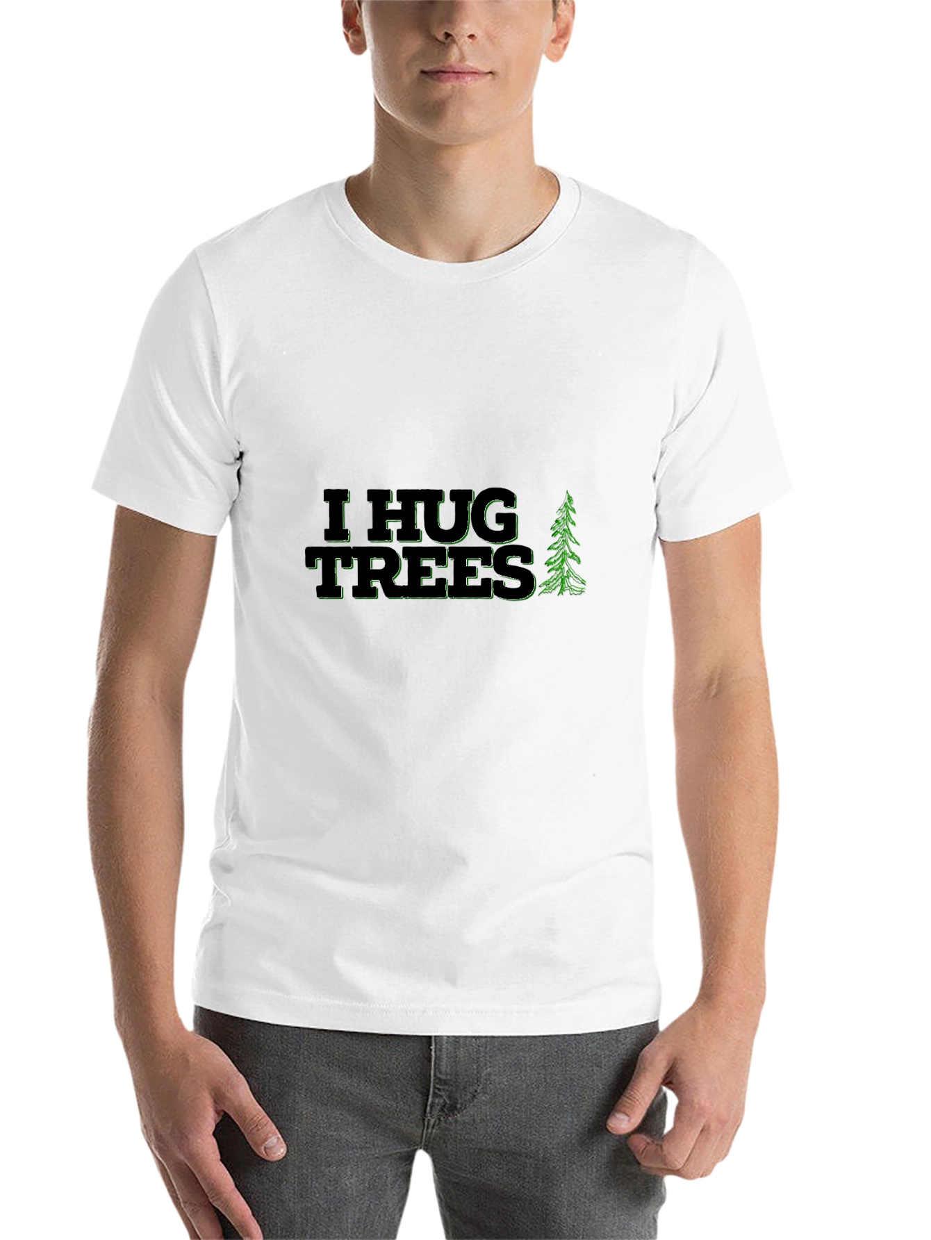 Black I Hug Trees Graphic Tee - Nature Lover Shirt view 14