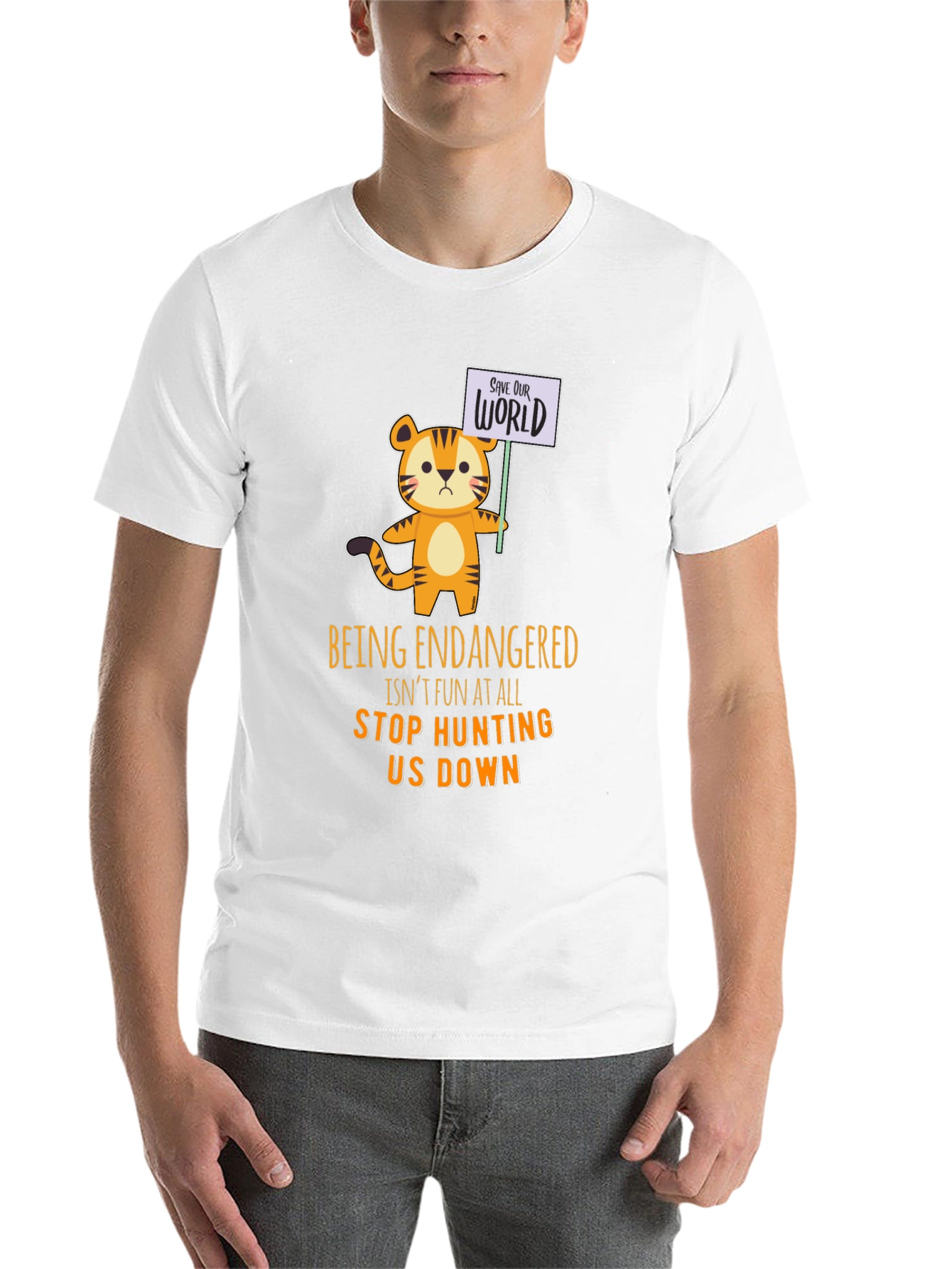 Endangered Tiger Graphic T-Shirt - Save the World - 14