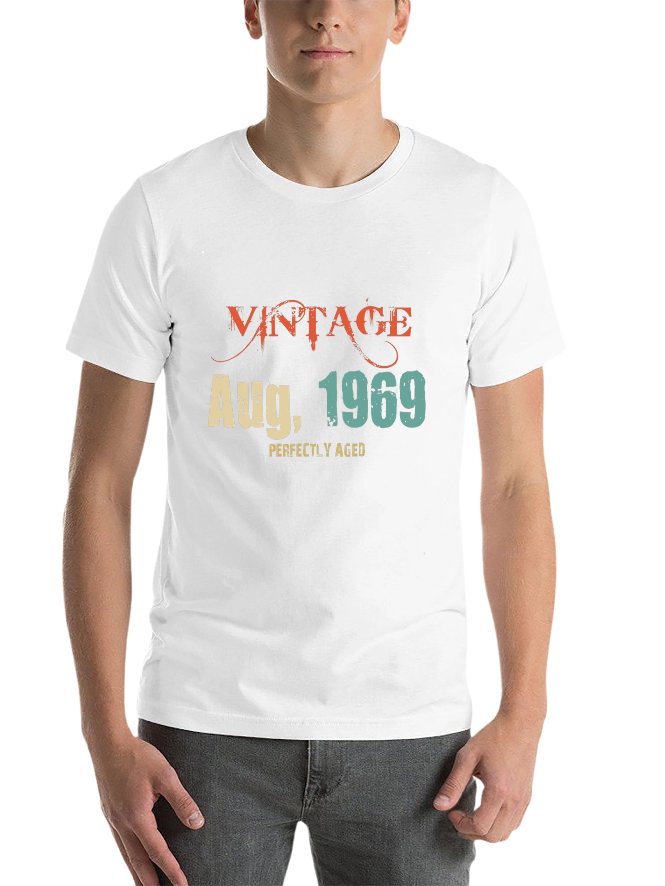 Black Vintage August 1969 T-Shirt - Perfectly Aged view 14