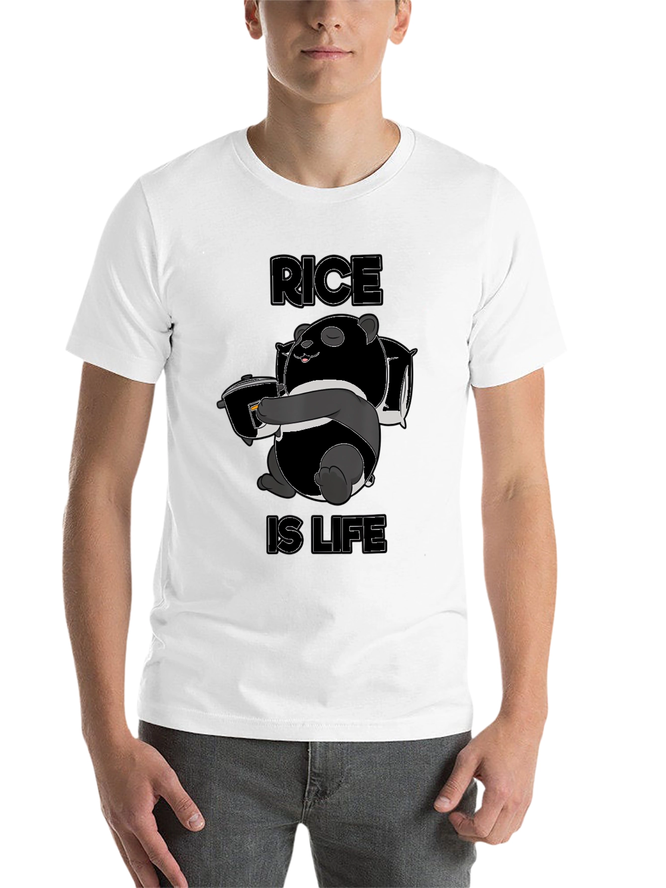 Black Rice is Life Panda Graphic T-Shirt view 14