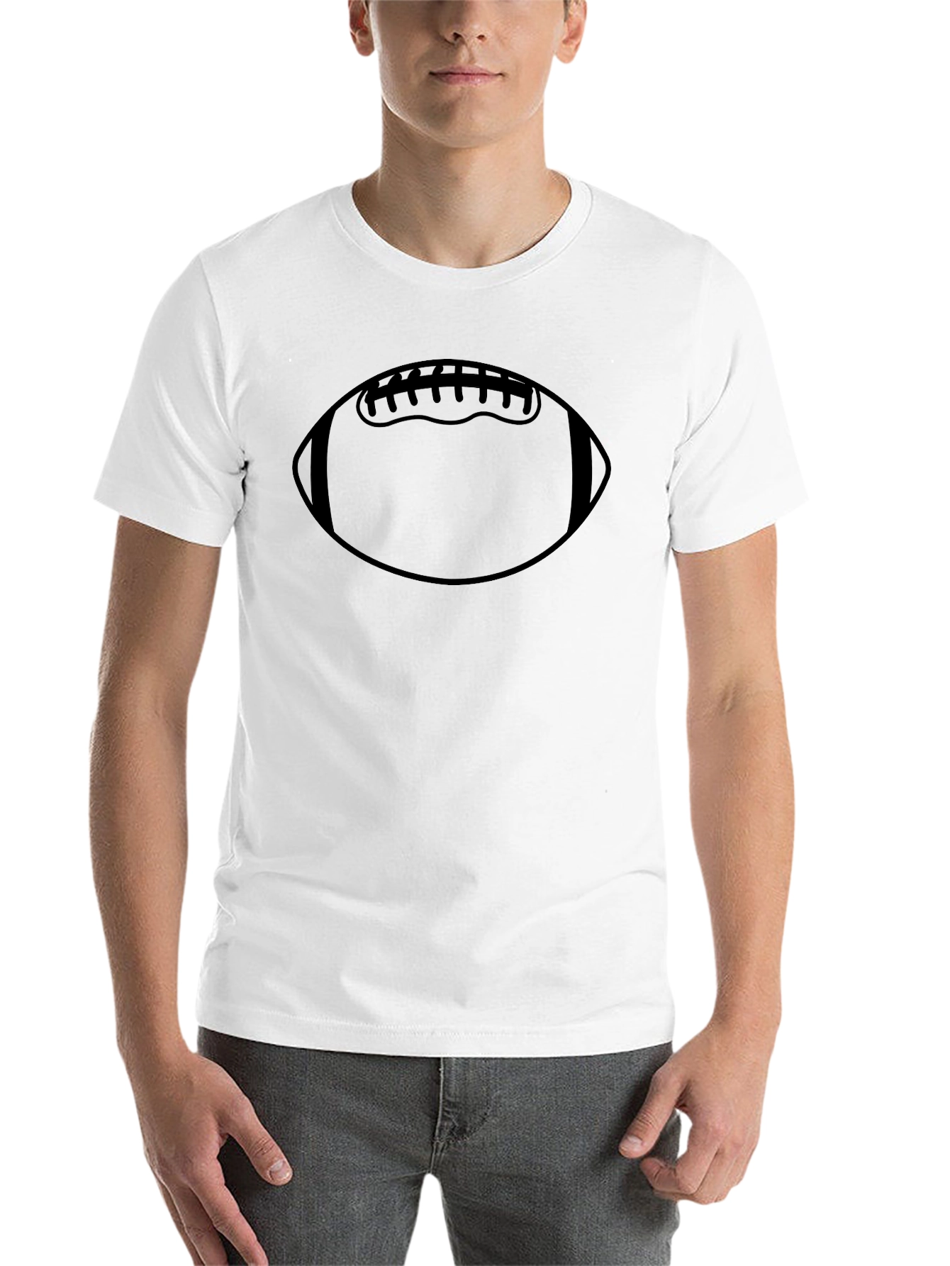 Black Football Graphic T-Shirt - Casual Black Tee view 14