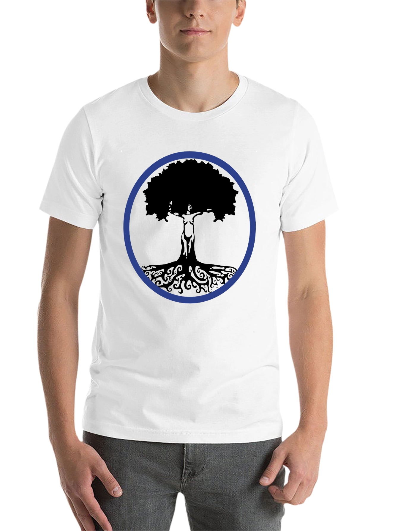 Black Tree Woman Graphic Tee - Black Cotton Blend view 14