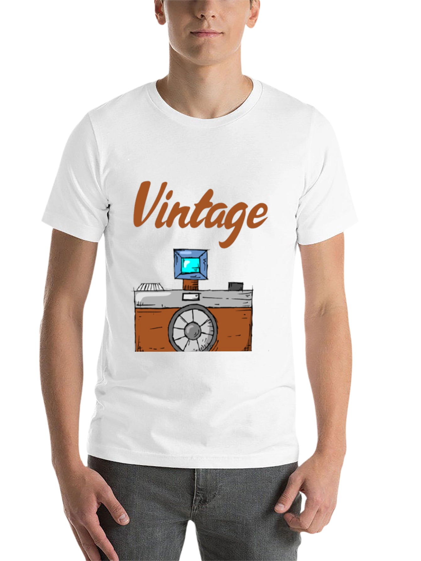 Black Vintage Camera Graphic T-Shirt - Classic Style view 14