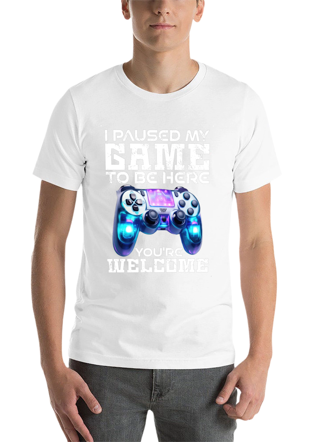 Black I Paused My Game to Be Here T-Shirt view 14
