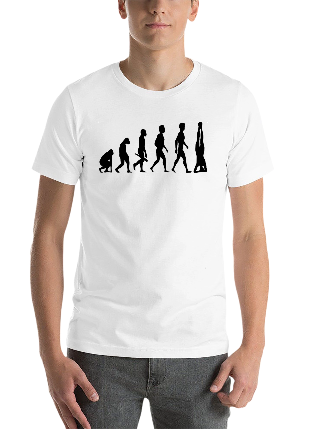 Black Evolution Handstand Graphic Tee - Mens Black T-Shirt view 14