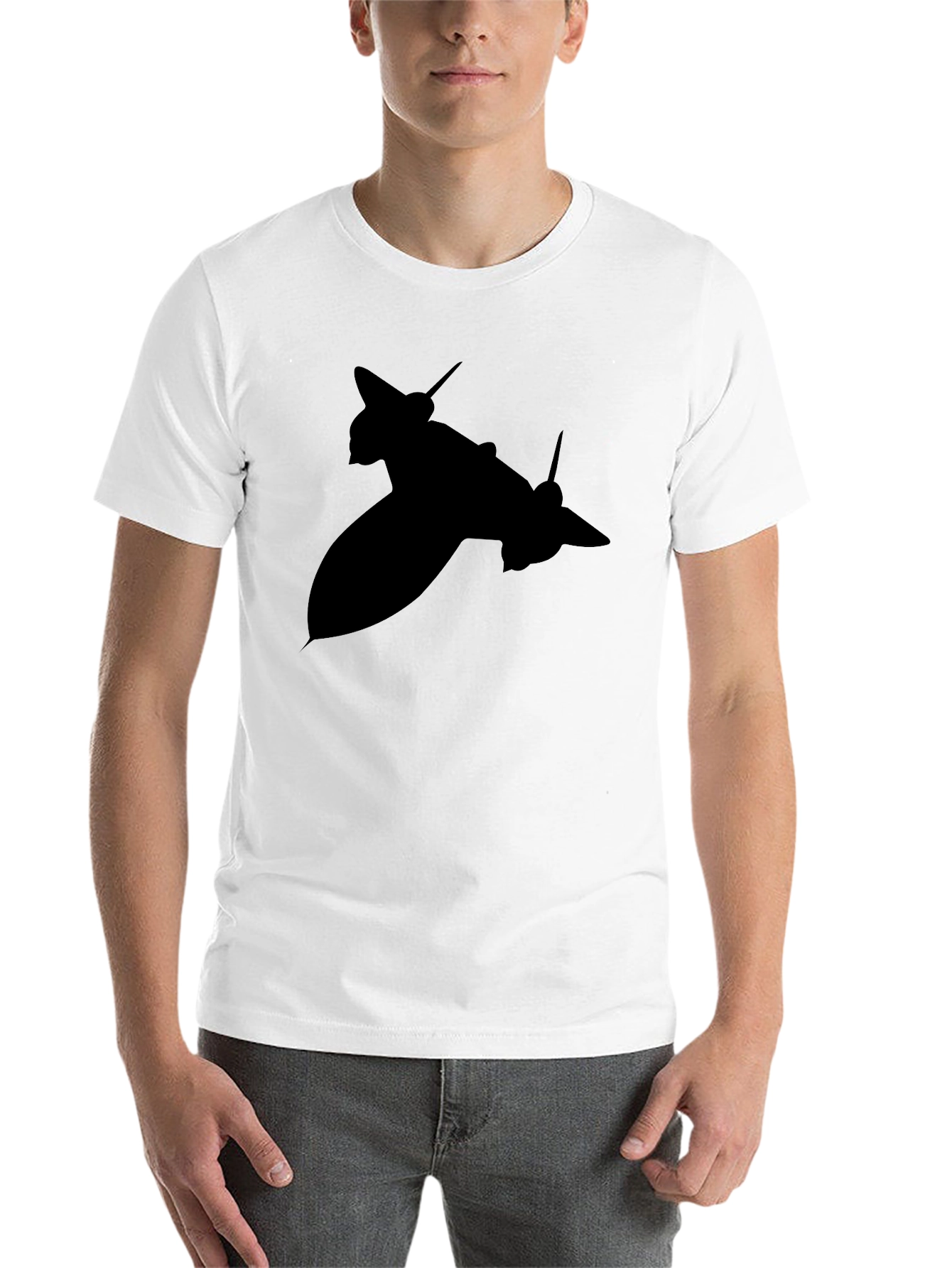 Black Stealth Jet Black T-Shirt - Aviation Enthusiast Apparel view 14