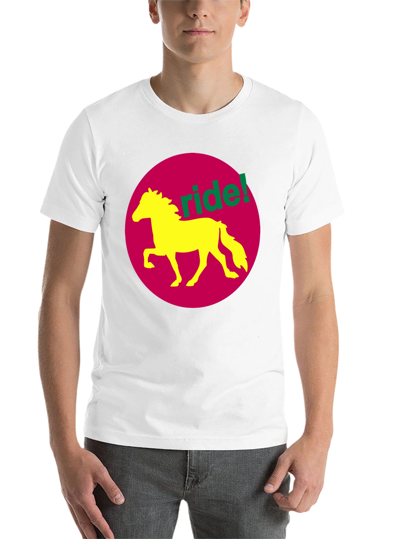 Black Ride! Graphic Tee - Horse Design view 14