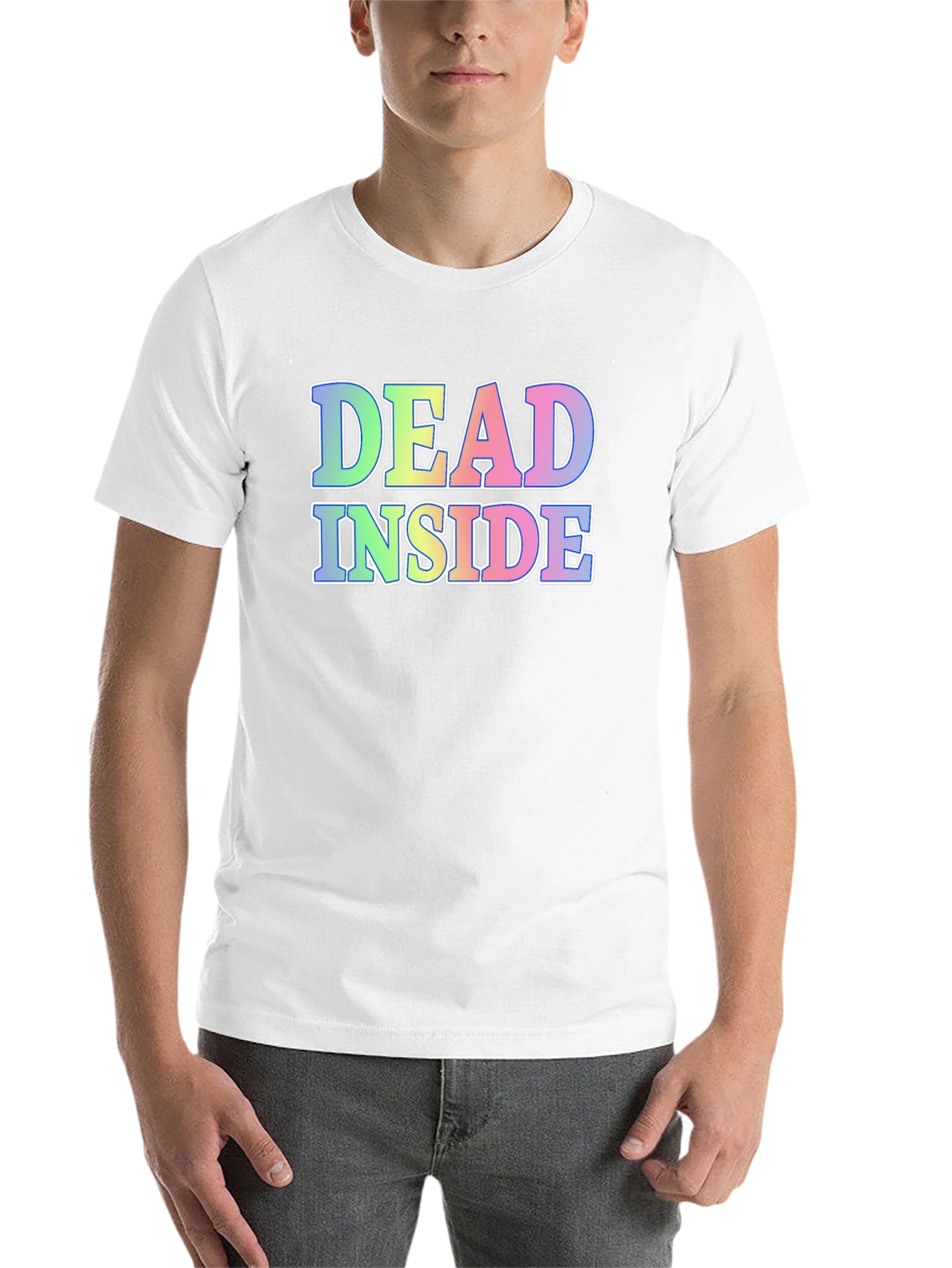Black Dead Inside Graphic Tee - Black Cotton Blend Shirt view 14