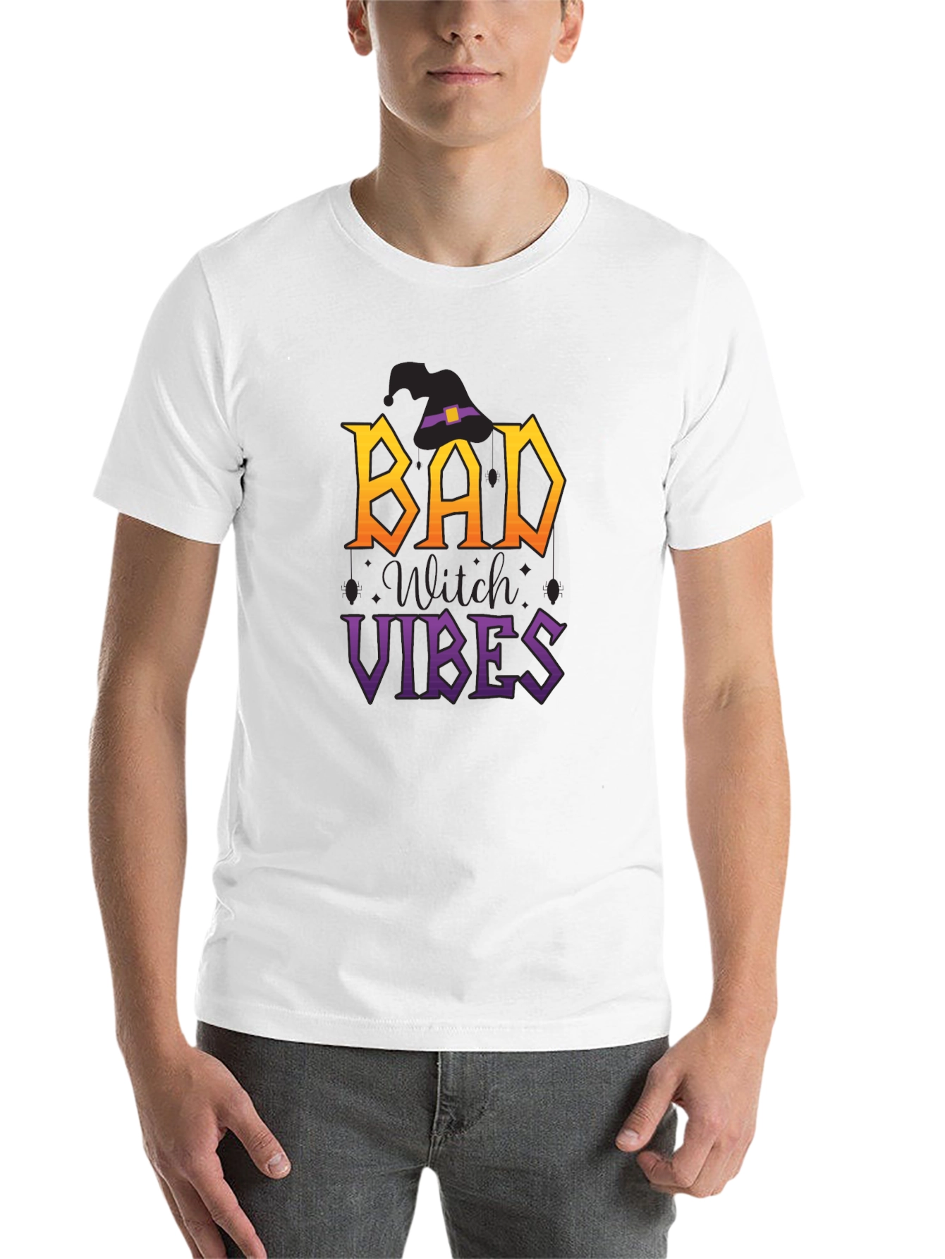 Black Bad Witch Vibes Halloween T-Shirt view 14