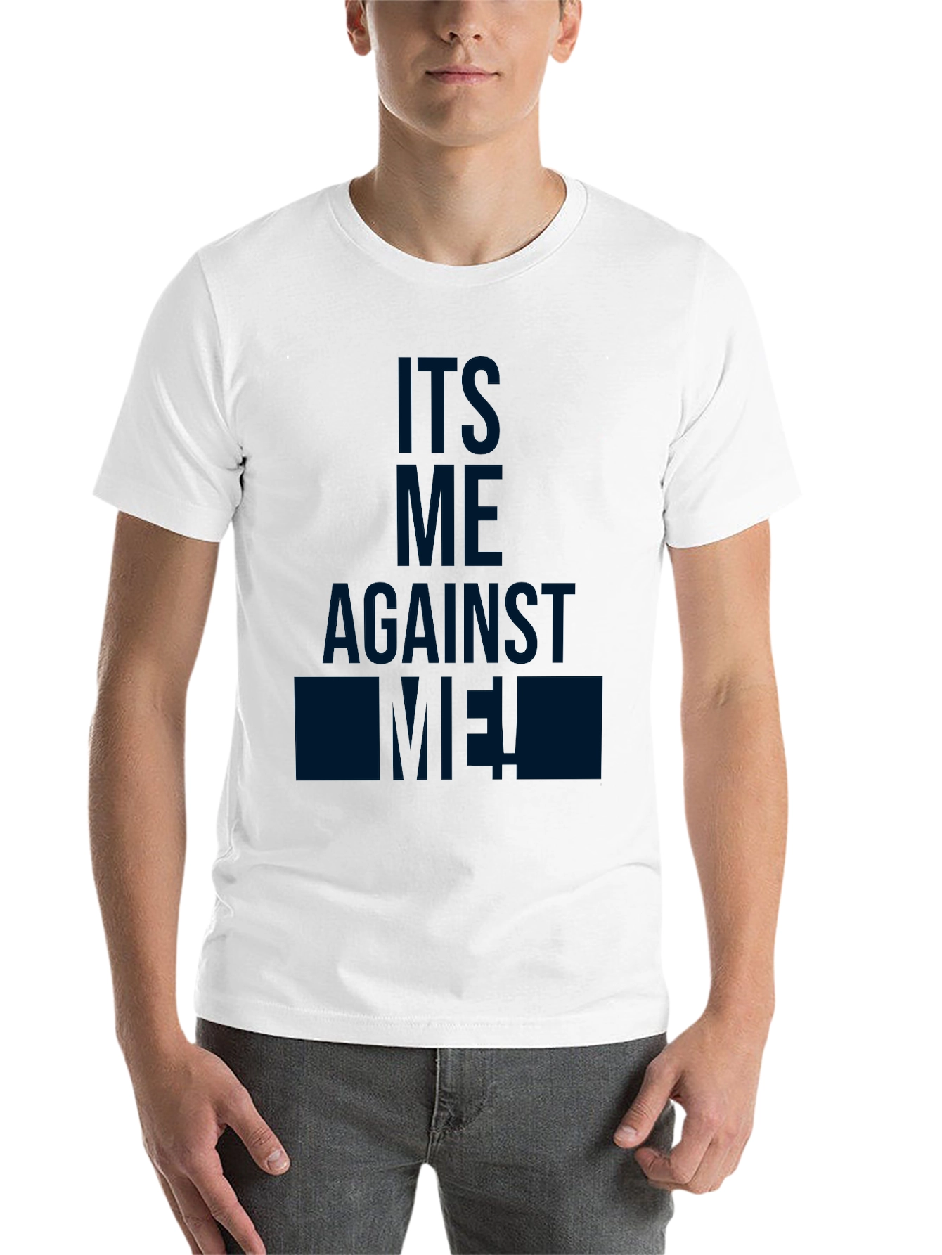 Black Its Me Against Me! Black Graphic T-Shirt view 14