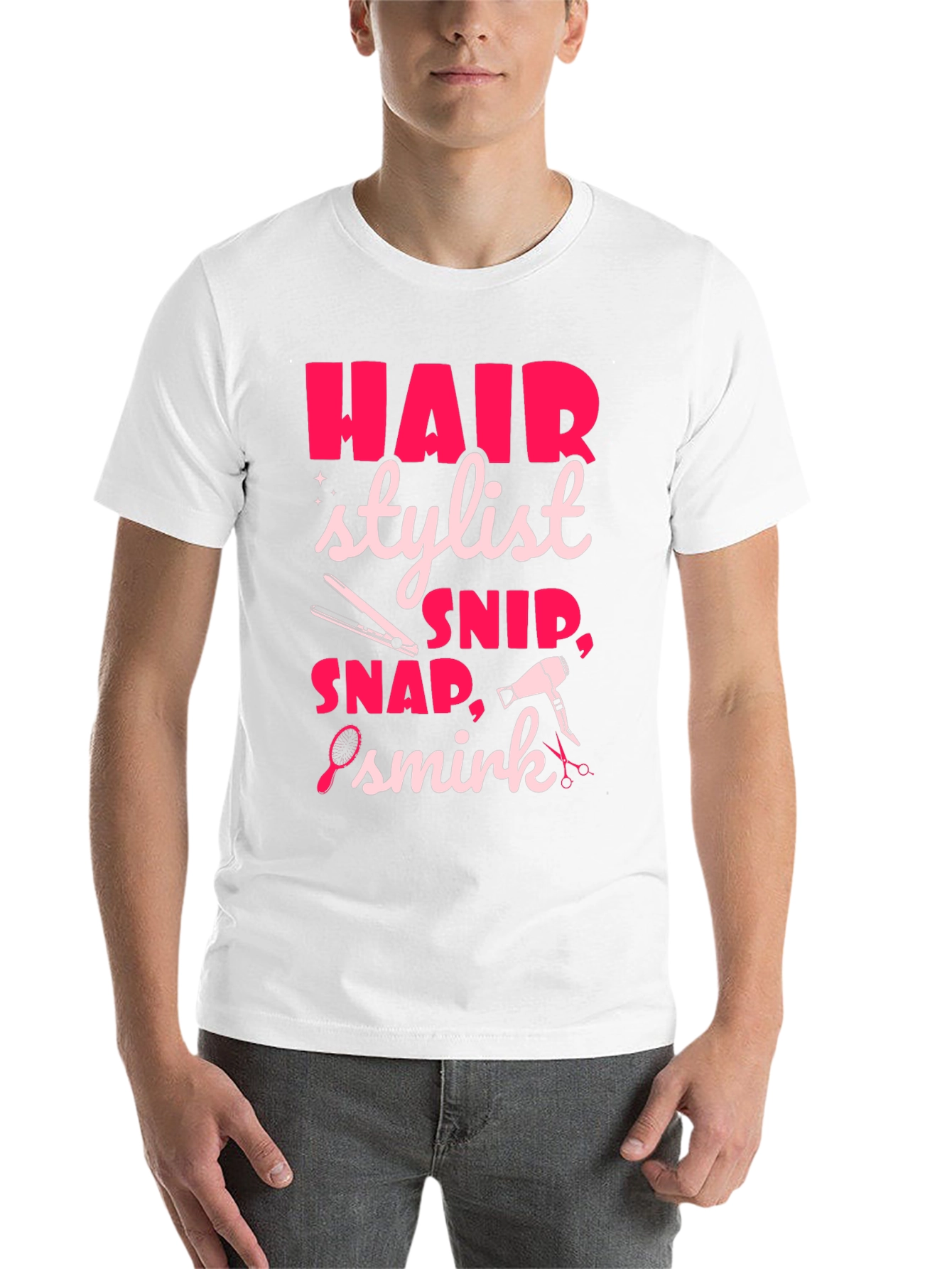 Black Hair Stylist Graphic Tee - Snip, Snap, Smirk! view 14