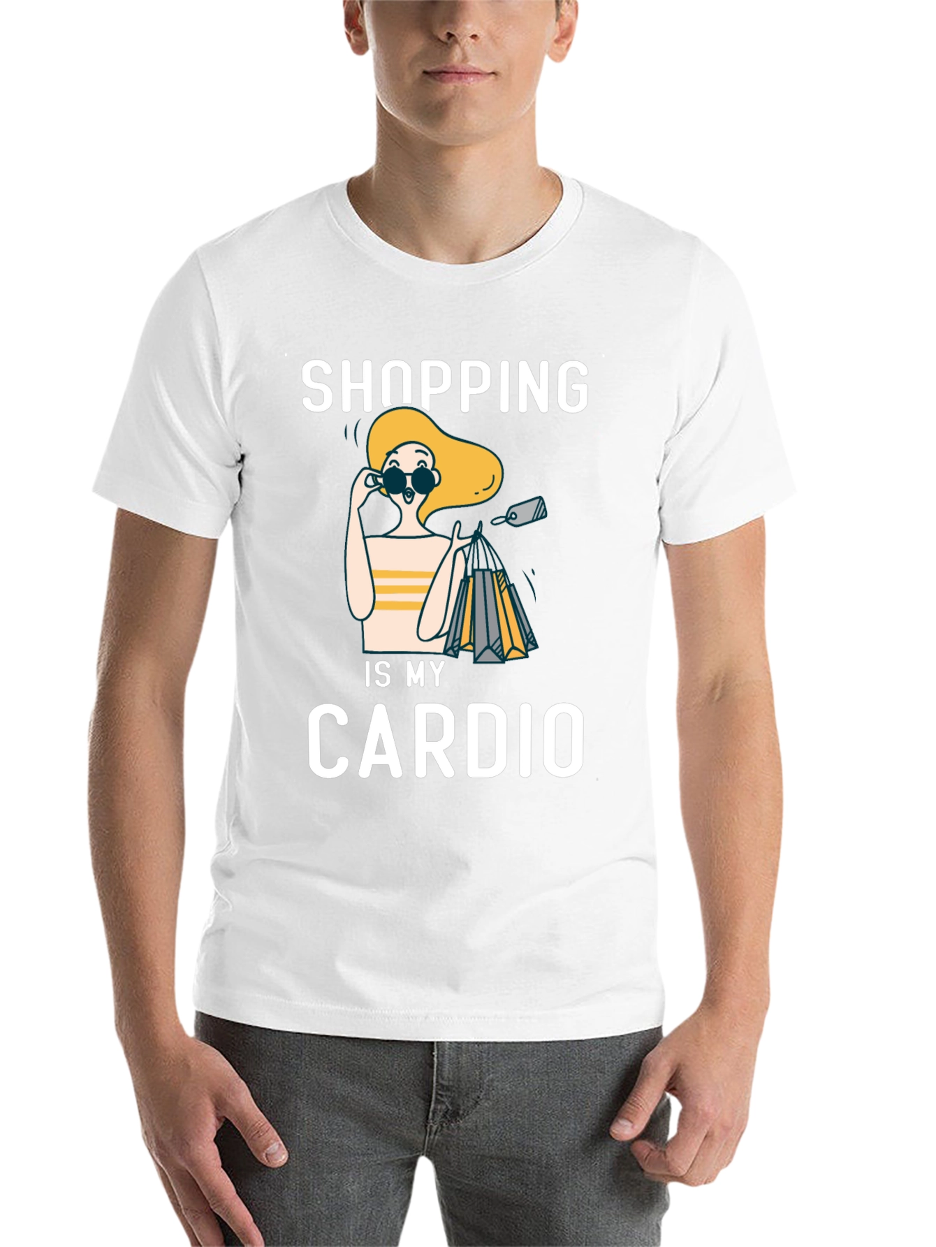 Black Shopping is My Cardio Graphic Tee view 14