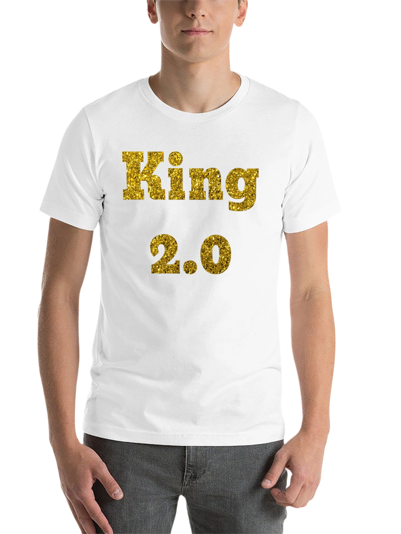 Black King 2.0 Glitter Print T-Shirt - Black view 14