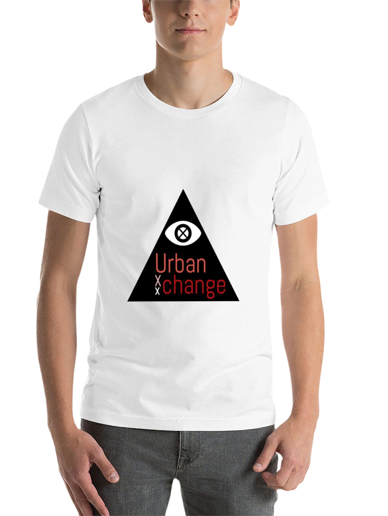 Black Urban Exchange Graphic Tee - Black Cotton Blend view 14