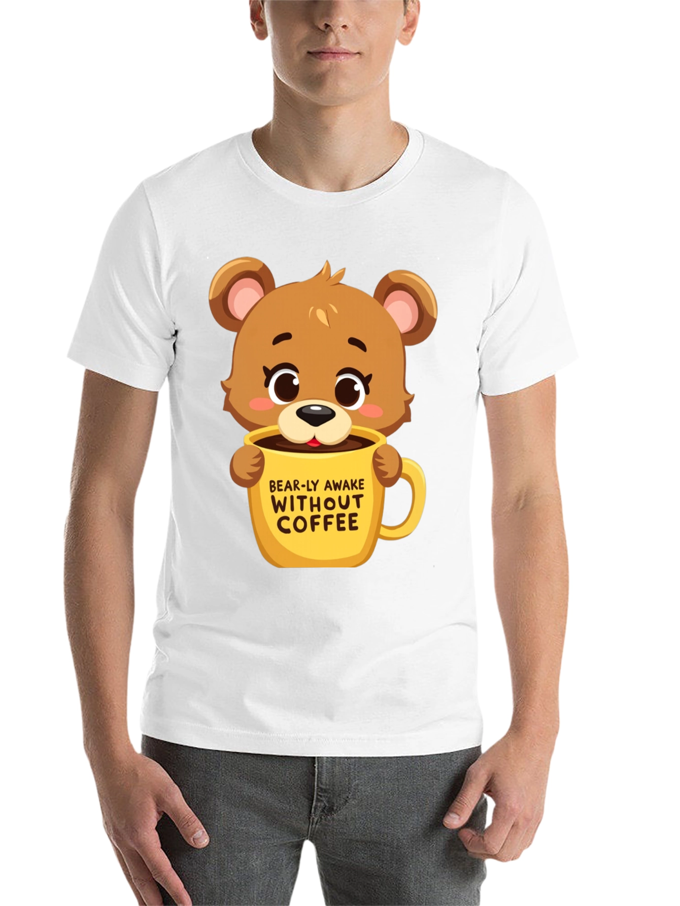 Black Bearly Awake Coffee T-Shirt view 14