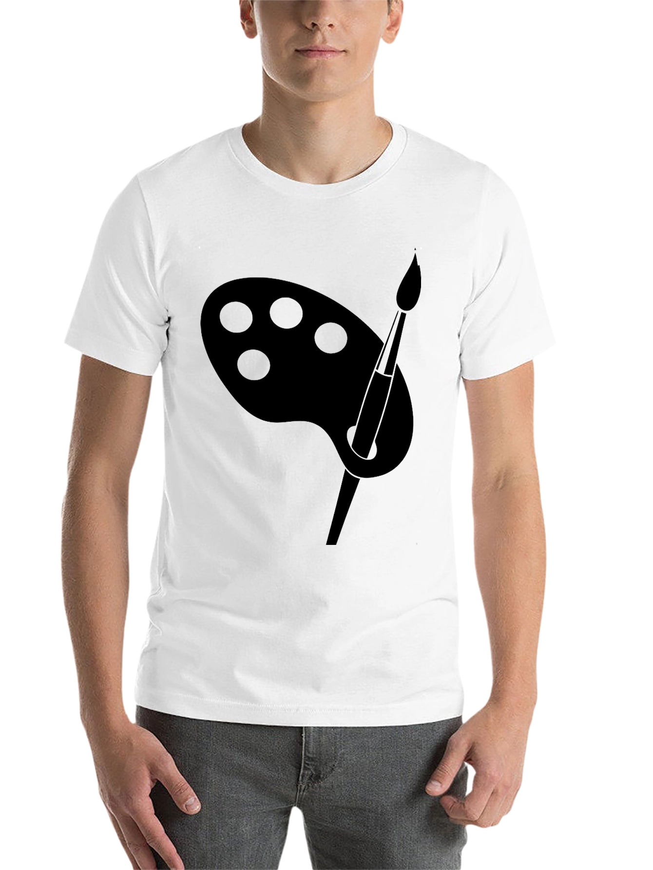 Black Artist Palette T-Shirt - Black view 14