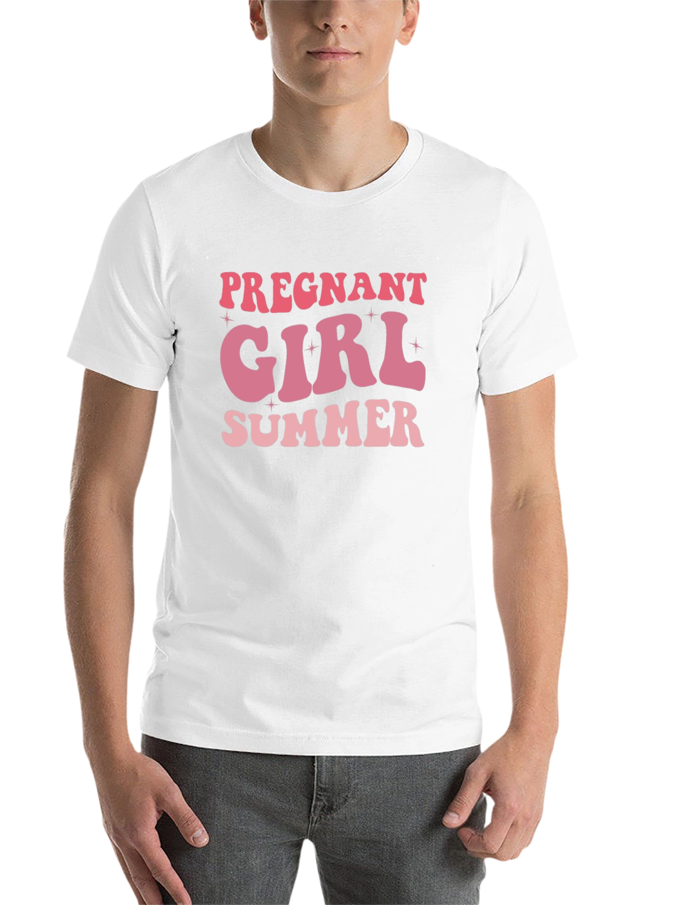 Black Pregnant Girl Summer Black T-Shirt view 14