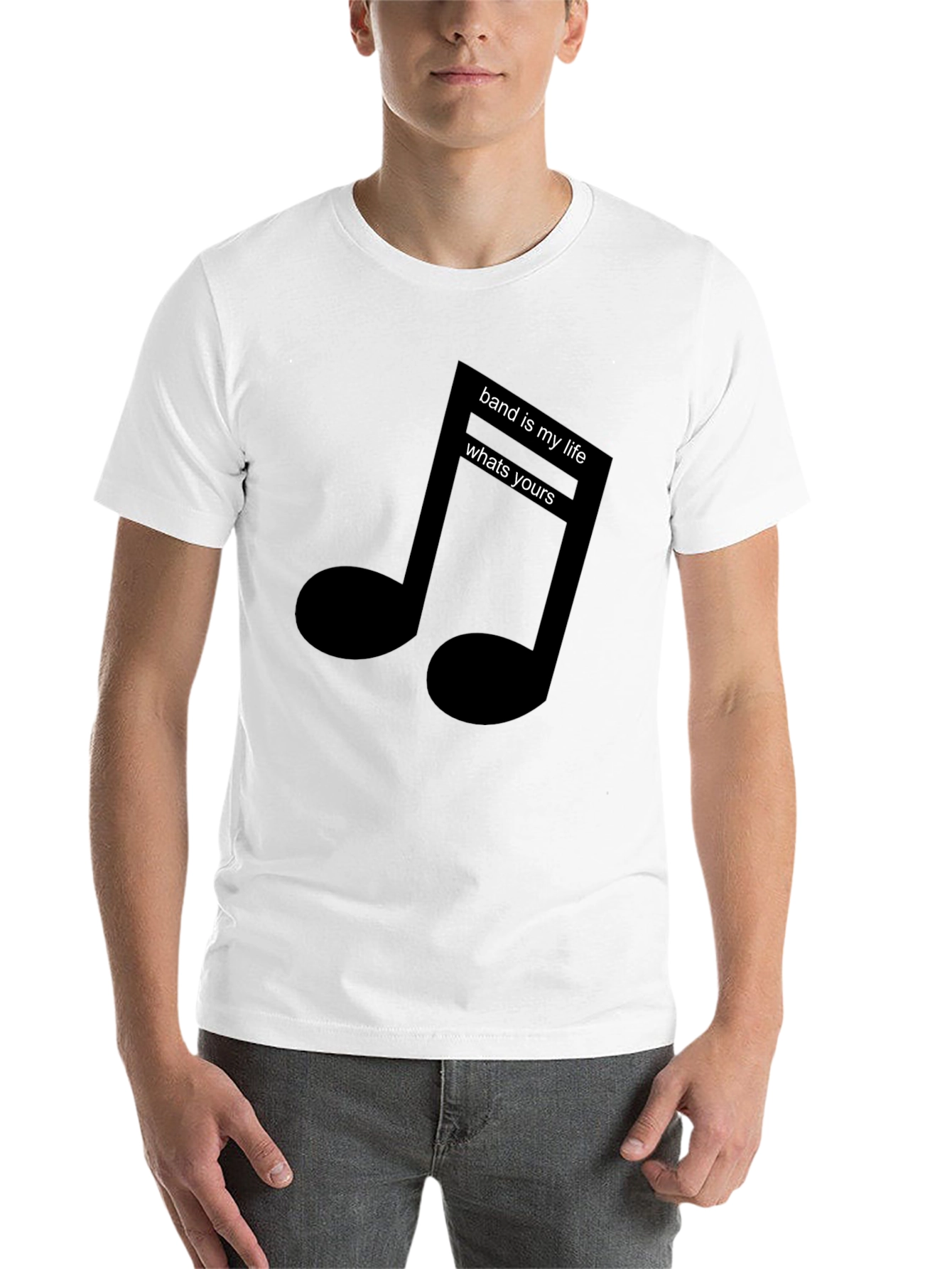 Black Music Note T-Shirt - Band is My Life view 14