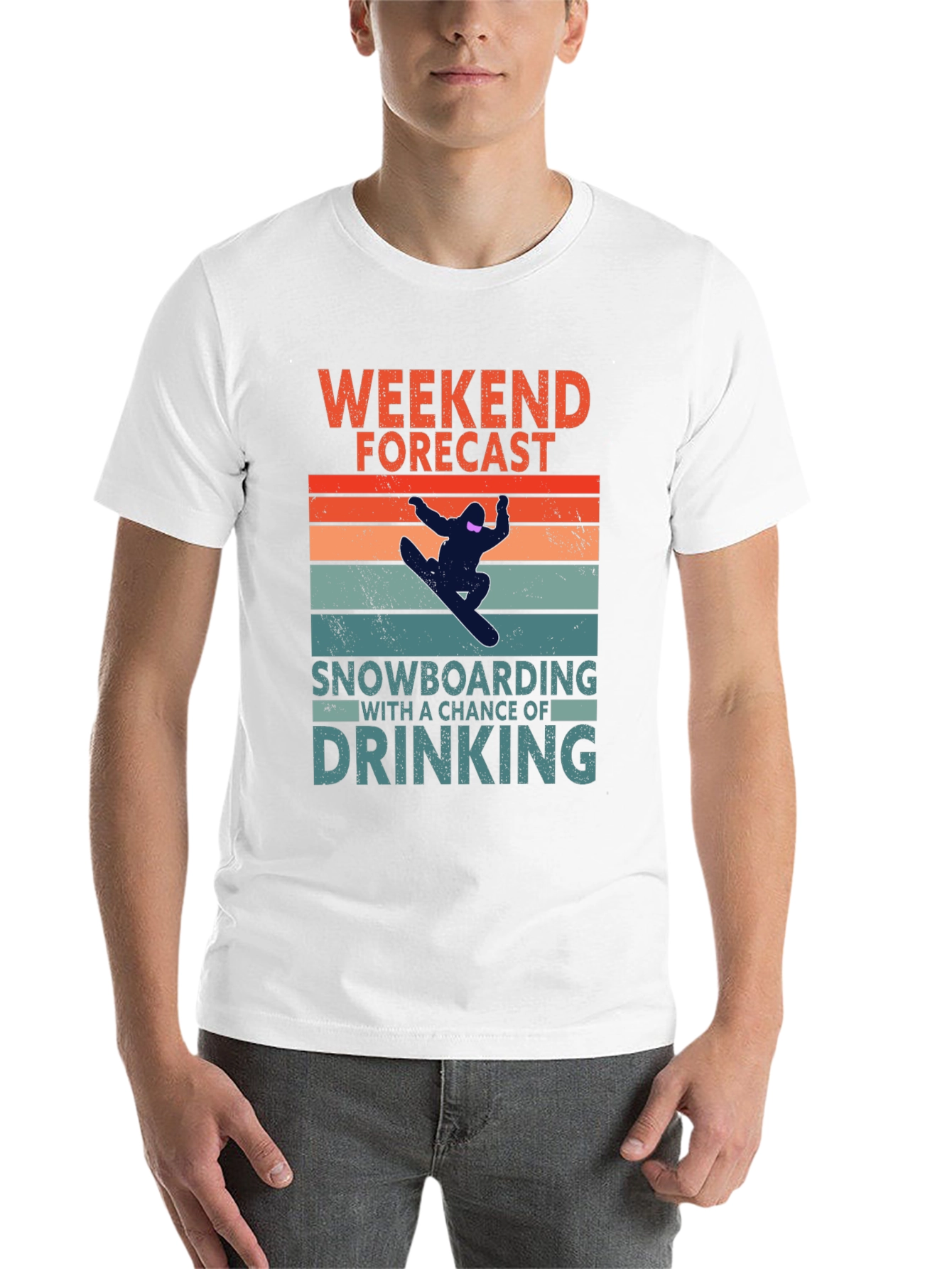 Black Weekend Forecast Snowboarding T-Shirt view 14