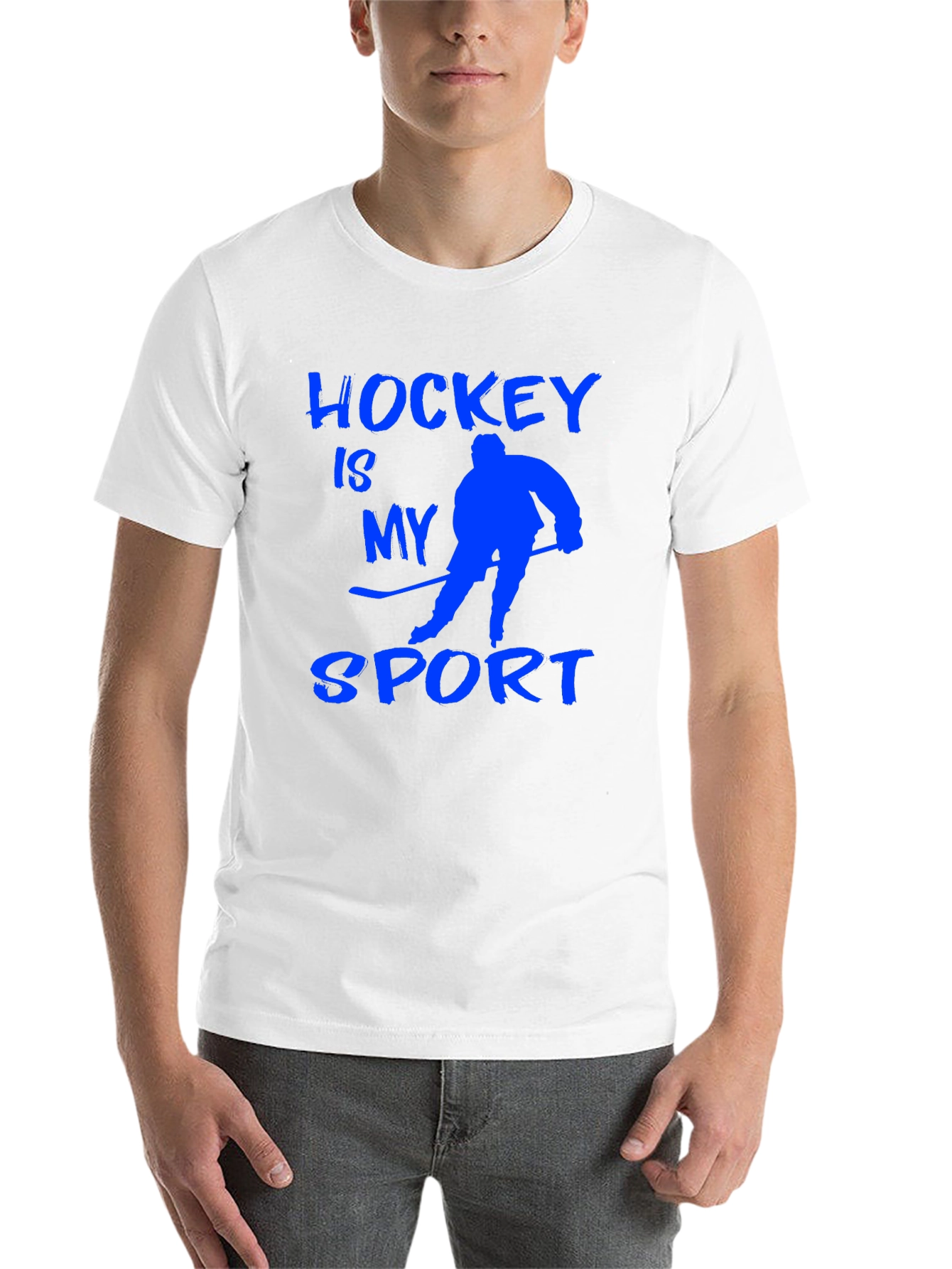 Black Hockey Is My Sport T-Shirt - Black view 14