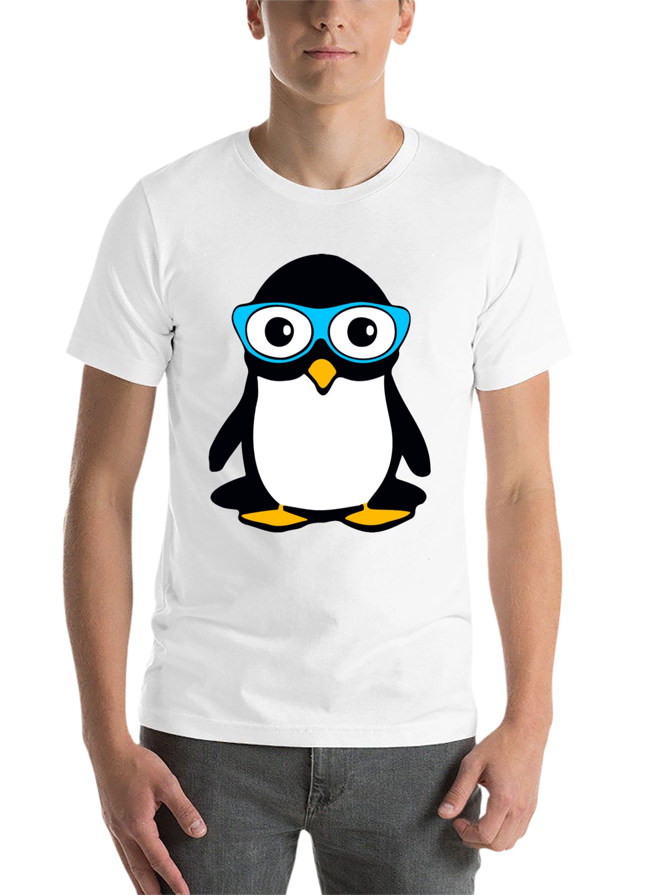 Black Cool Penguin Graphic T-Shirt view 14