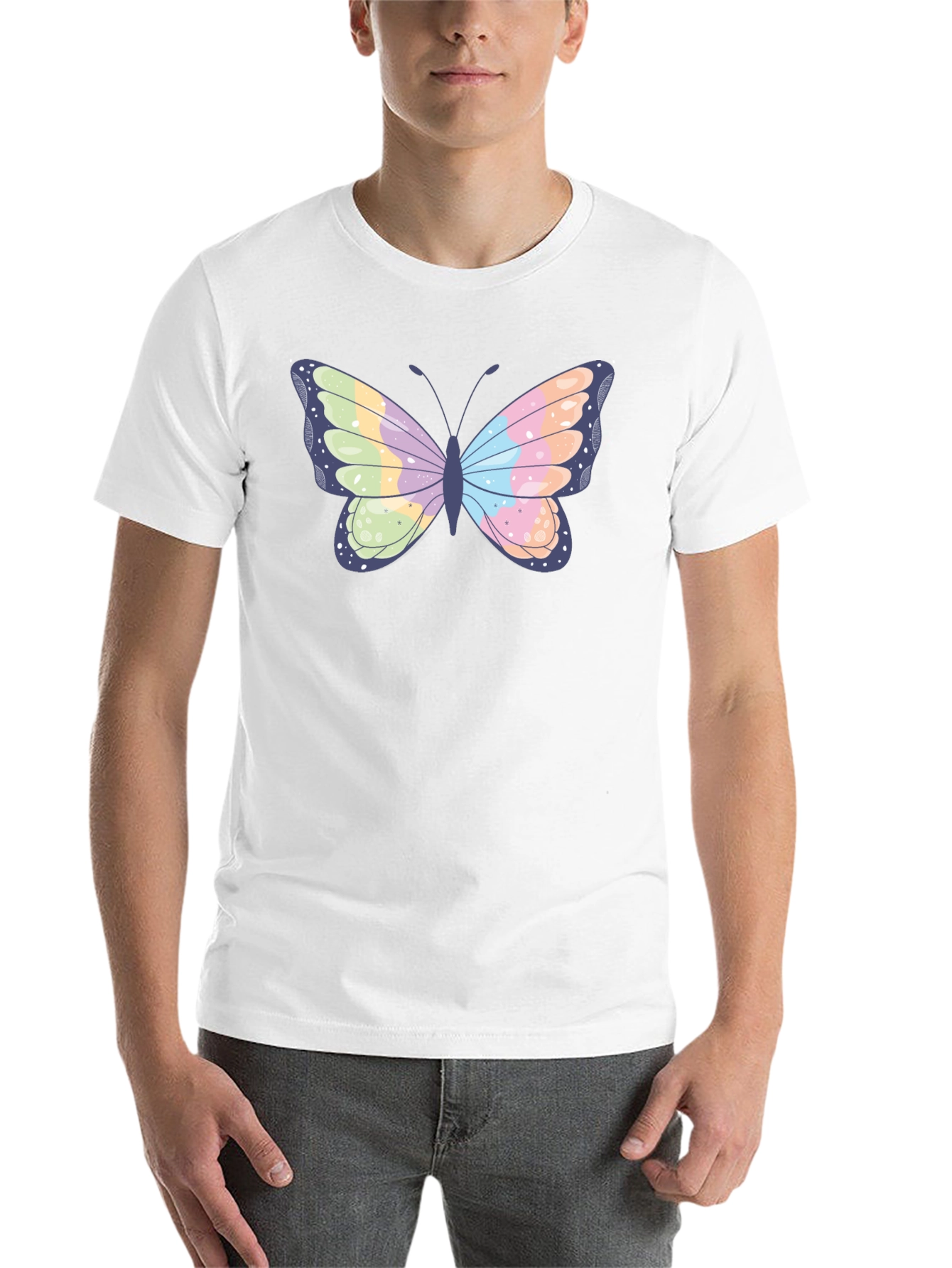 Black Butterfly Graphic Black T-Shirt view 14