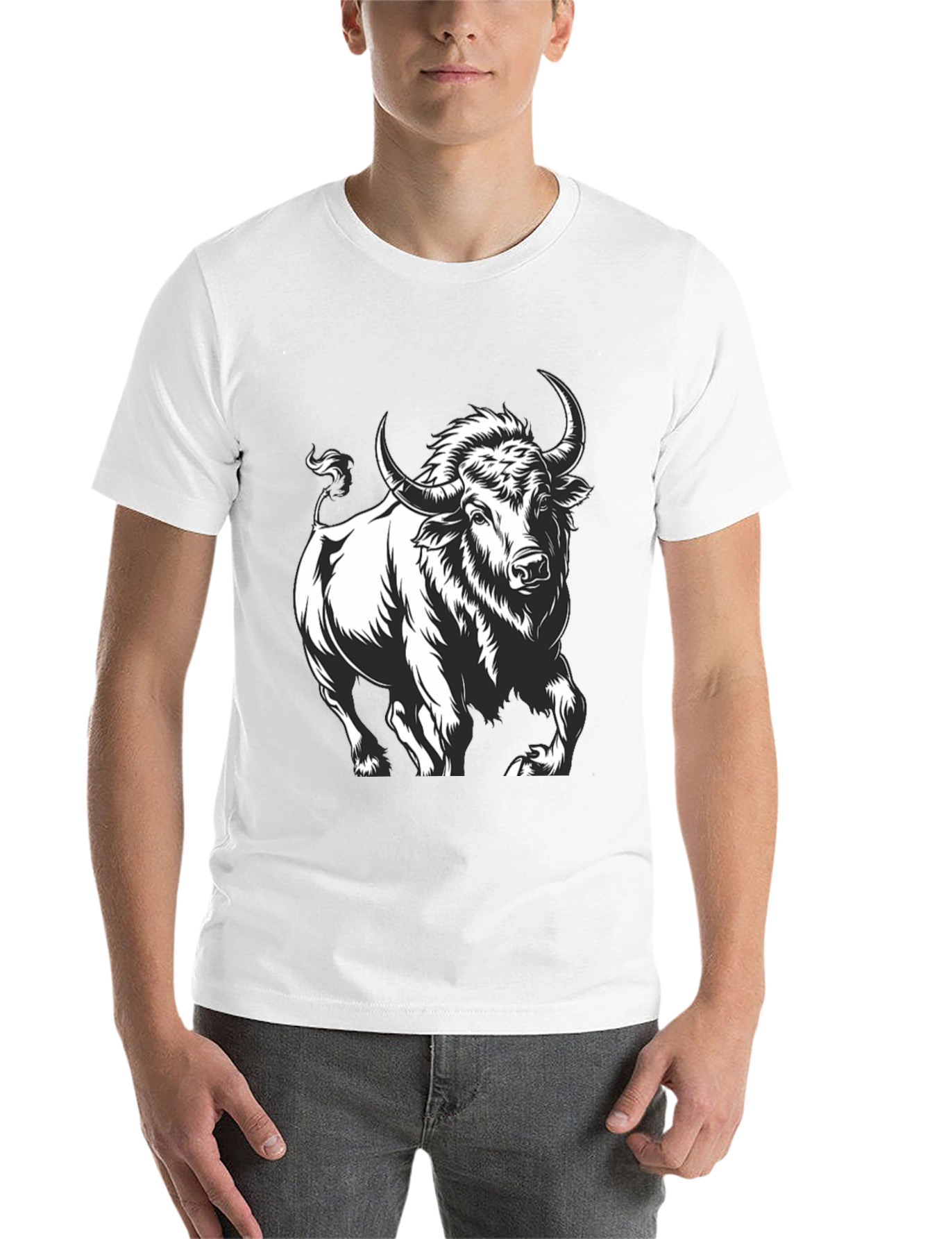 Black Black Bull Graphic Tee - Bold & Stylish view 14