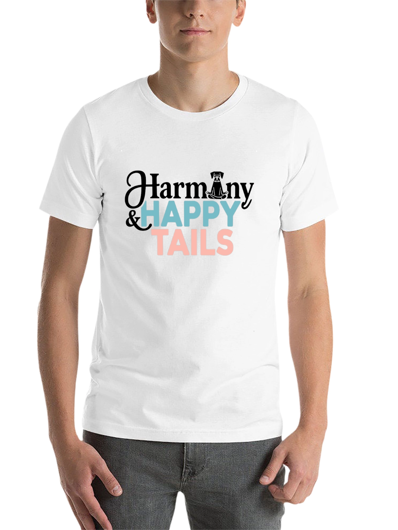 Black Harmony & Happy Tails Black T-Shirt view 14