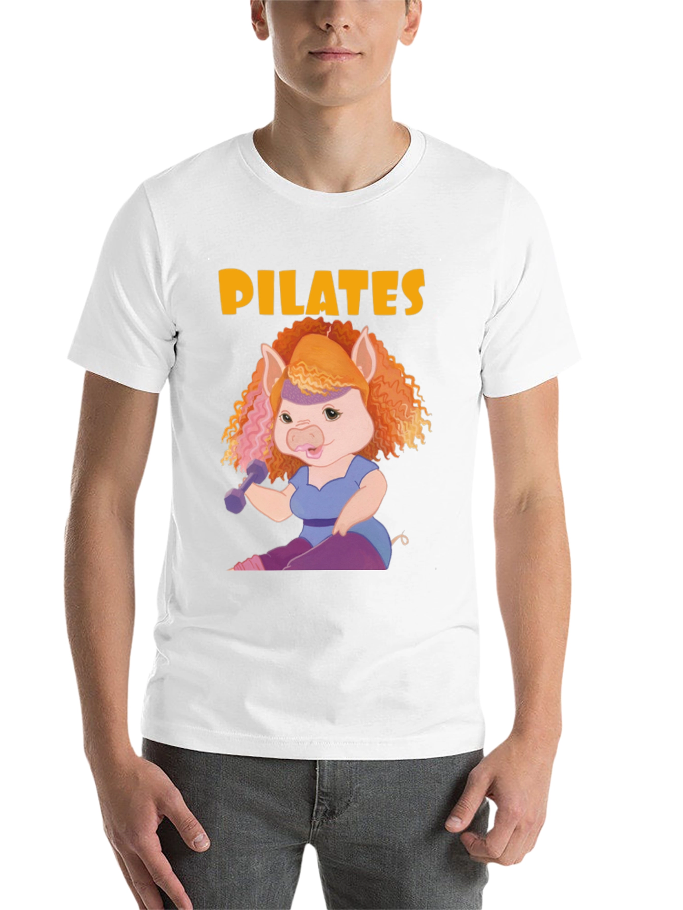 Black Pilates Pig T-Shirt view 14