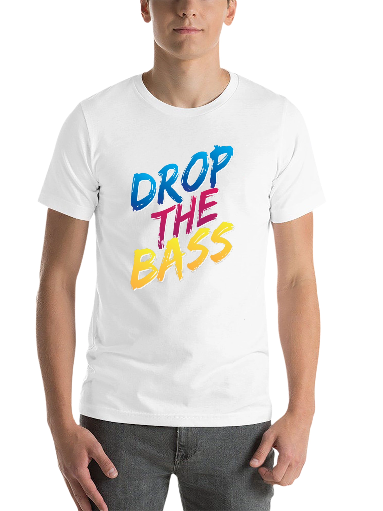 Black Drop The Bass T-Shirt - Black Cotton Blend view 14