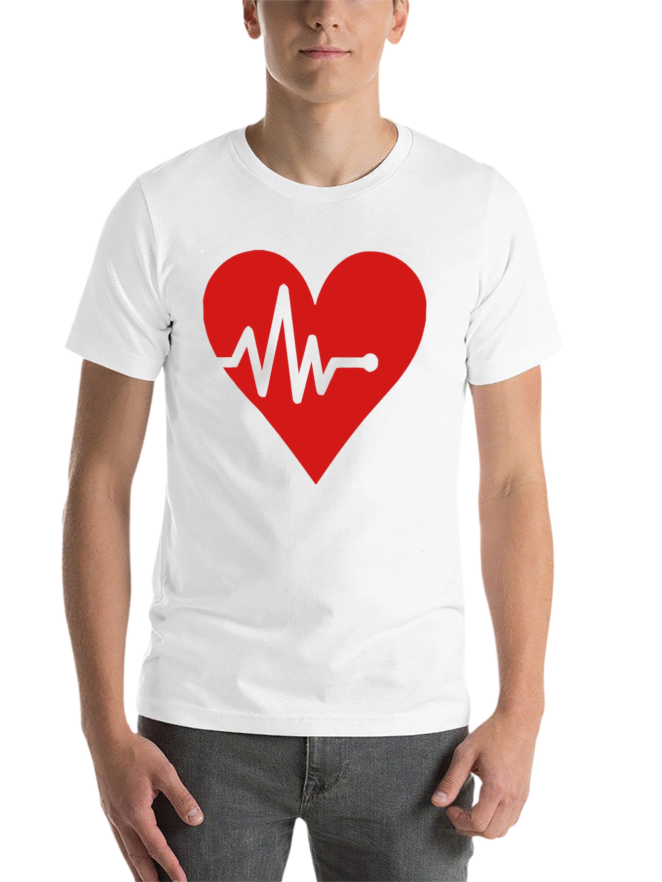 Black Heartbeat Graphic T-Shirt - Black Cotton Tee view 14