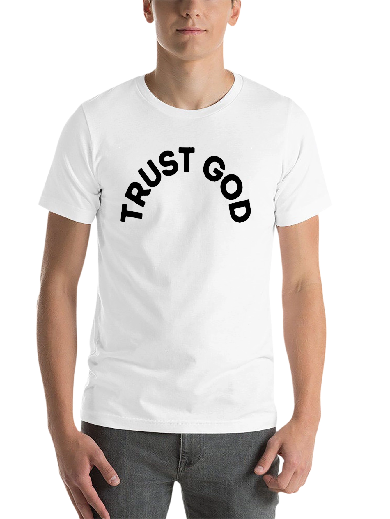 Black Trust God Black T-Shirt - Stylish Faith Apparel view 14