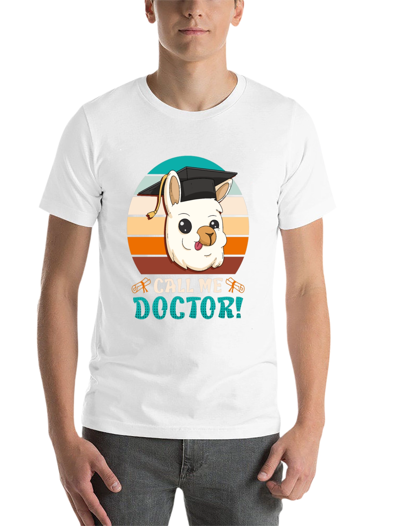 Black Doctor Llama Graphic T-Shirt view 14
