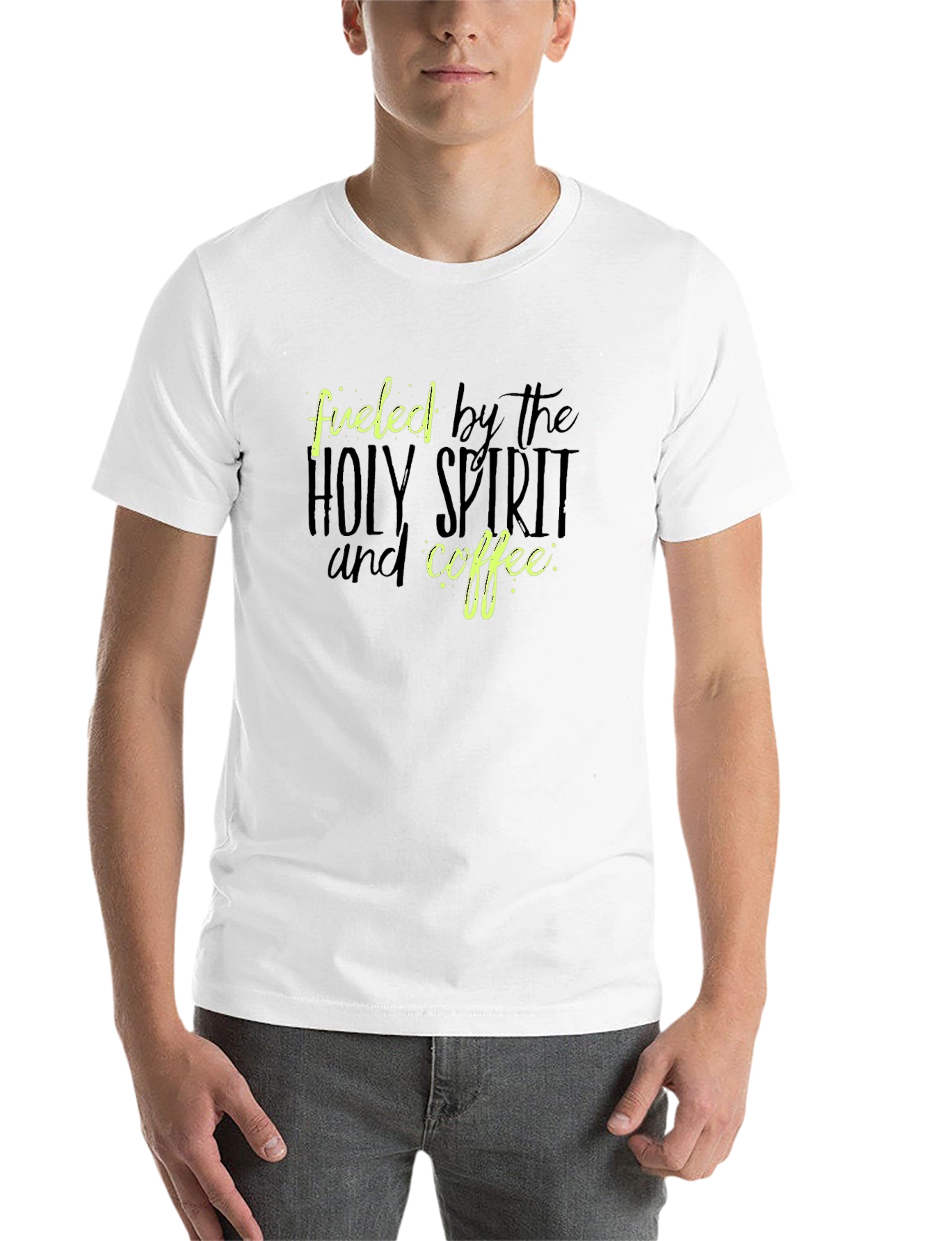 Black Fueled by Holy Spirit and Coffee Black Tee view 14