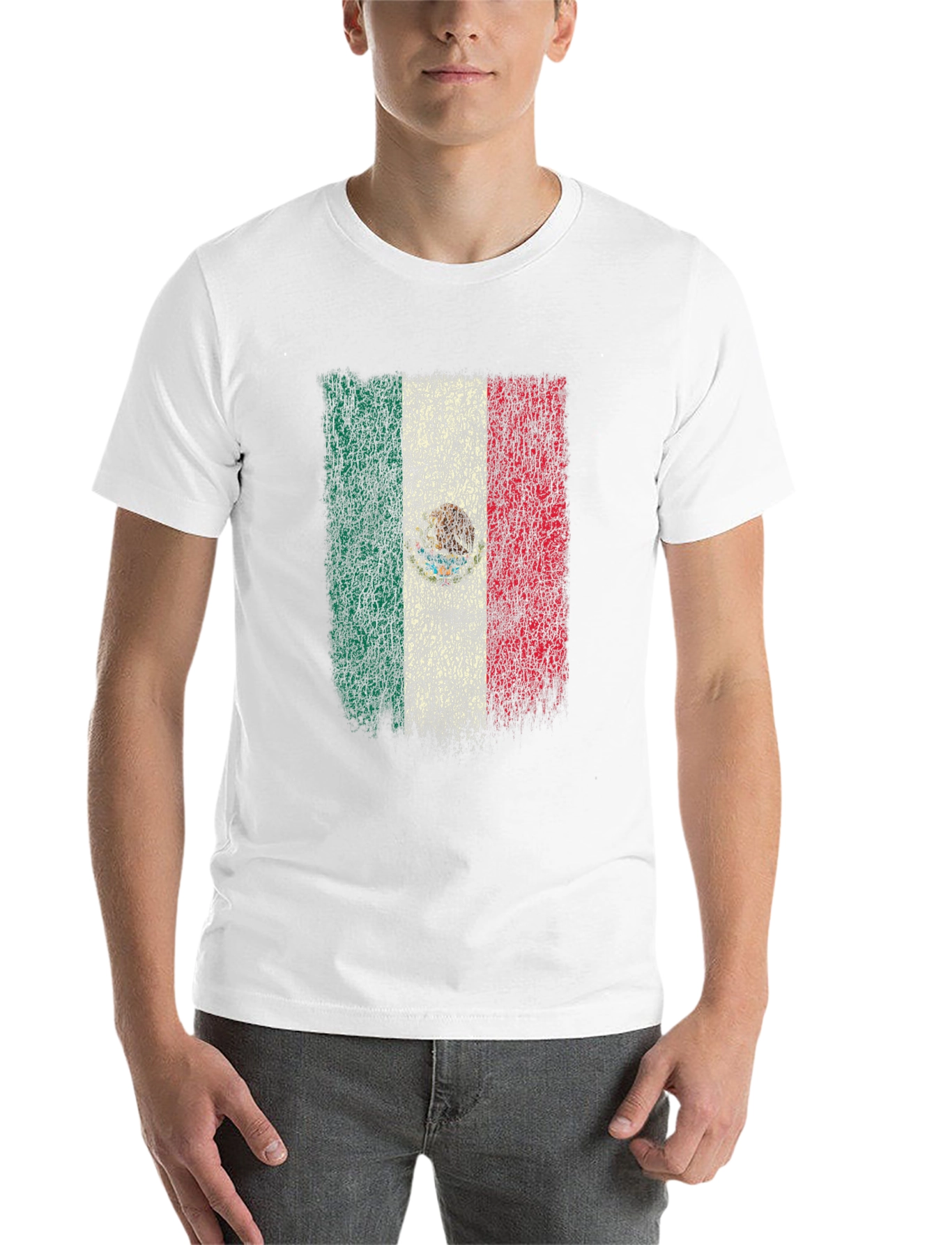 Mexico Flag T-Shirt - Distressed Graphic Tee - 14