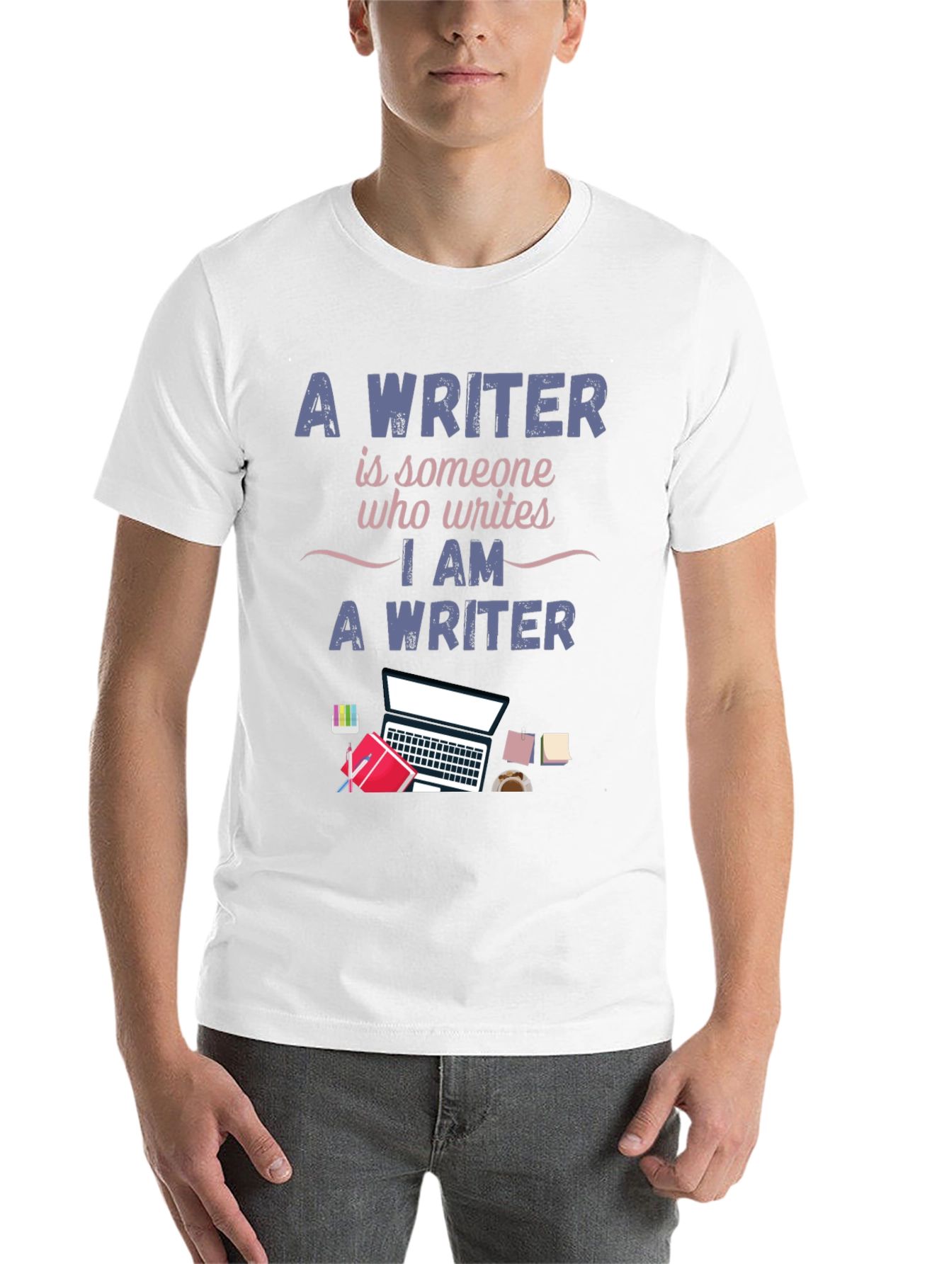 Black Writer T-Shirt - I Am A Writer Design view 14
