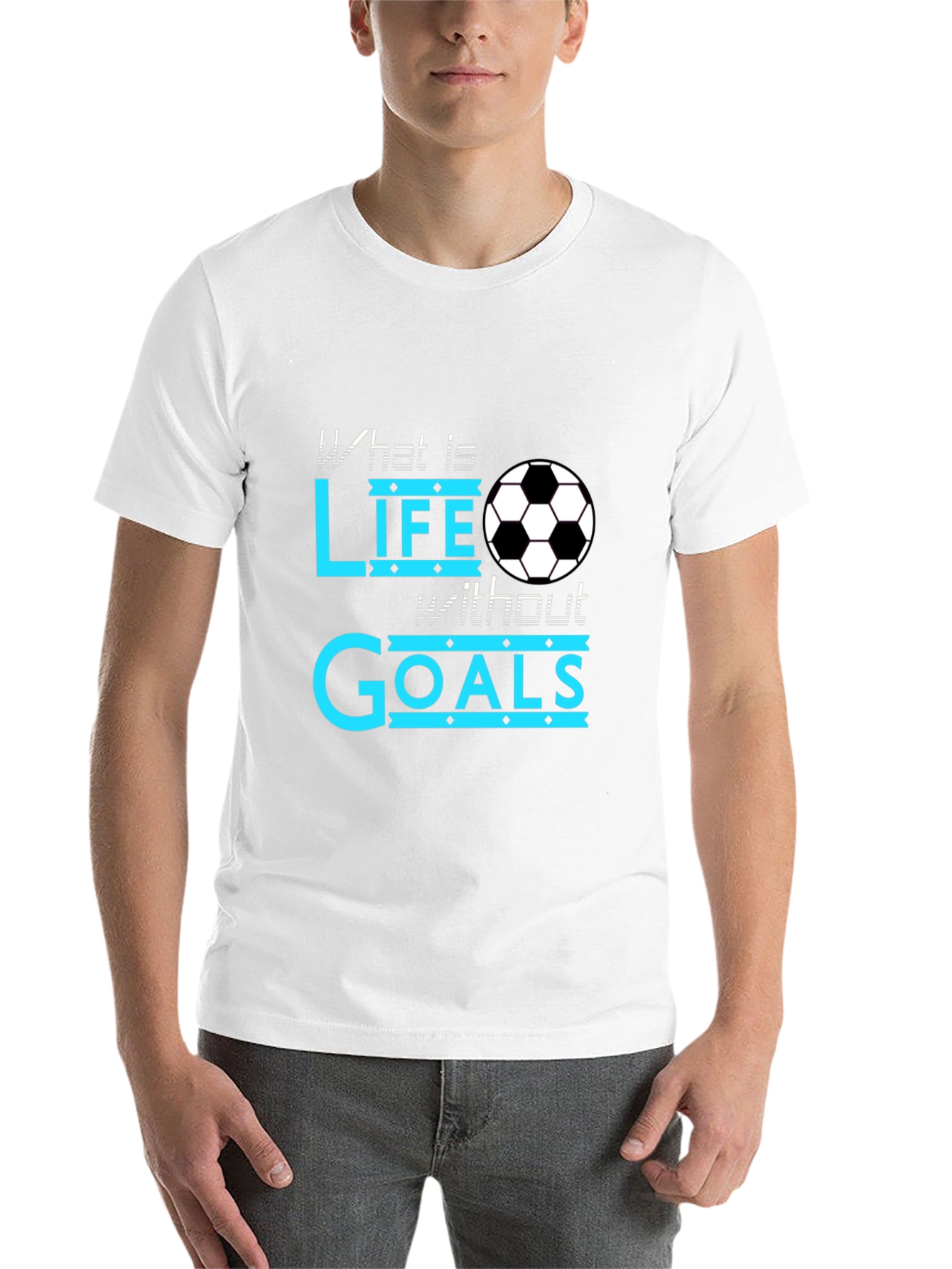 Black Soccer Life Goals Black T-Shirt view 14