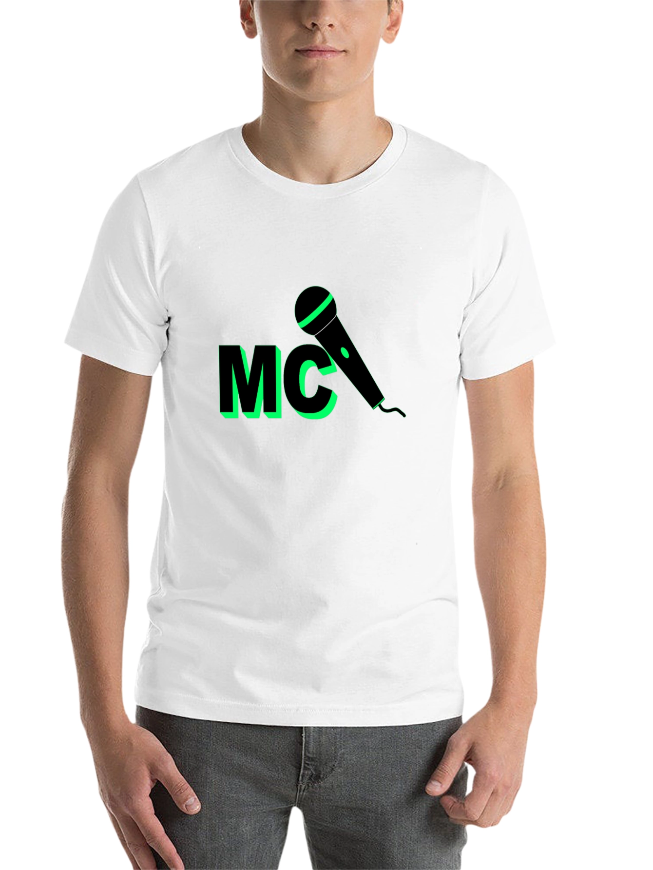 Black MC Microphone Black Graphic Tee view 14
