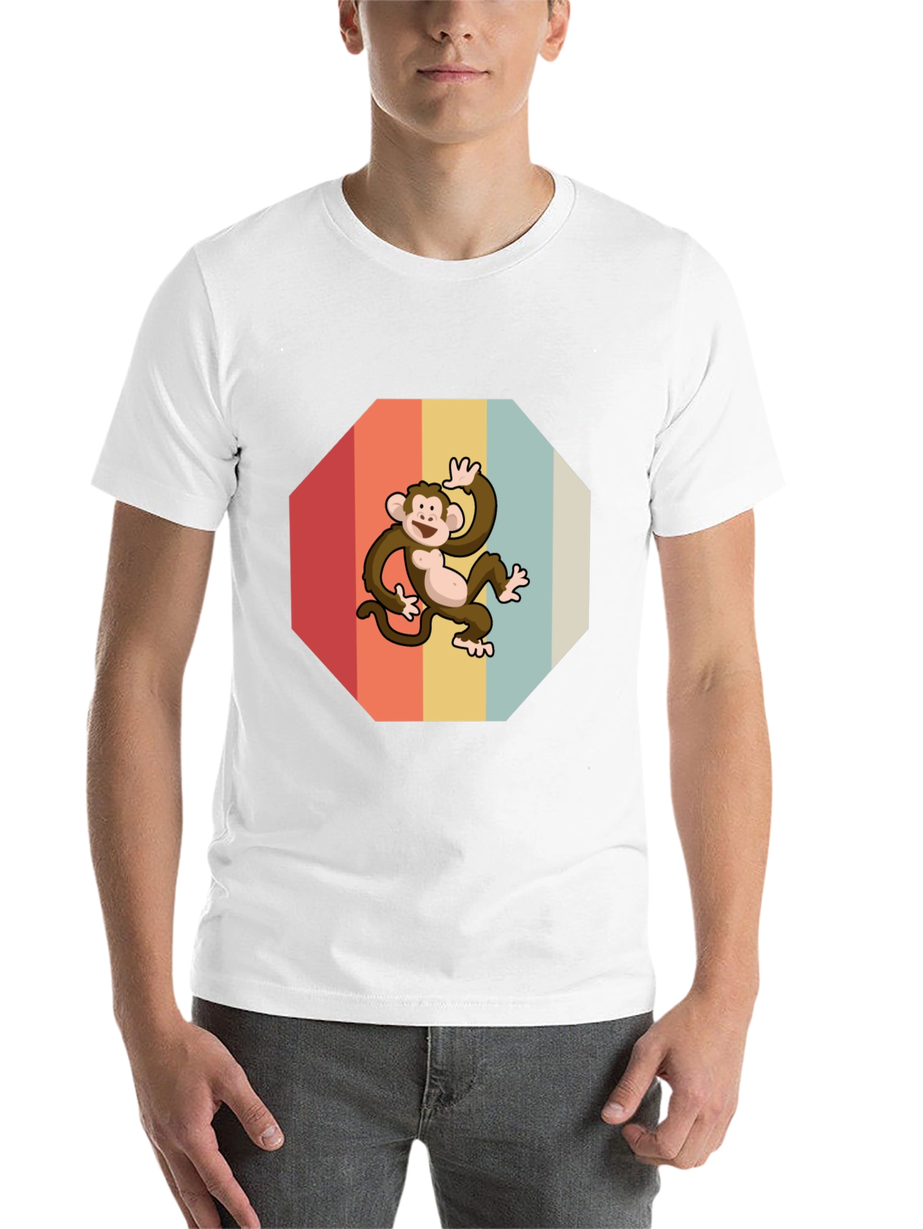 Black Retro Monkey Graphic Tee - Fun & Stylish view 14