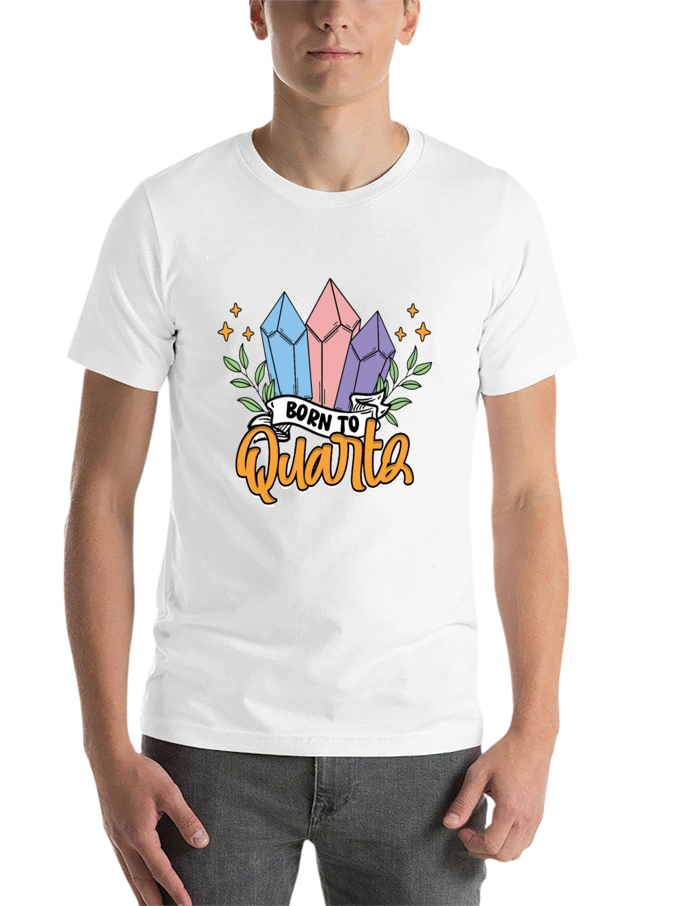 Black Born To Quartz T-Shirt Crystal Gem Lover view 14