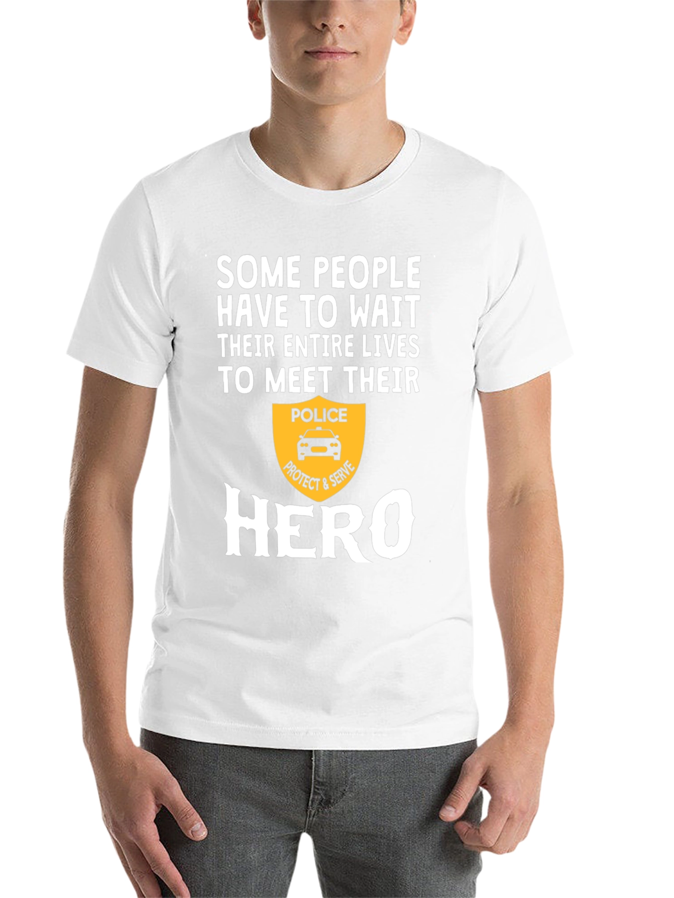 Black Police Hero Graphic T-Shirt - Protect & Serve view 14